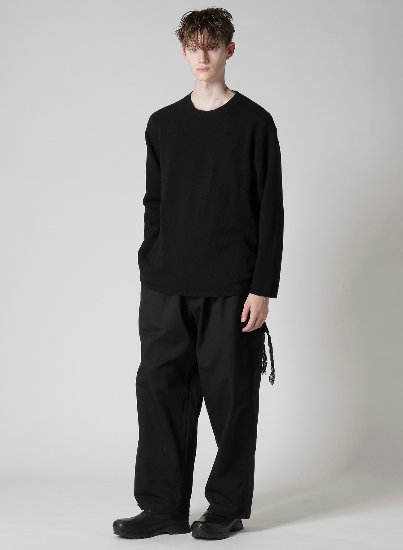 7G1P PLAIN STITCH WITH STRING STRING ROUND NECK PO
