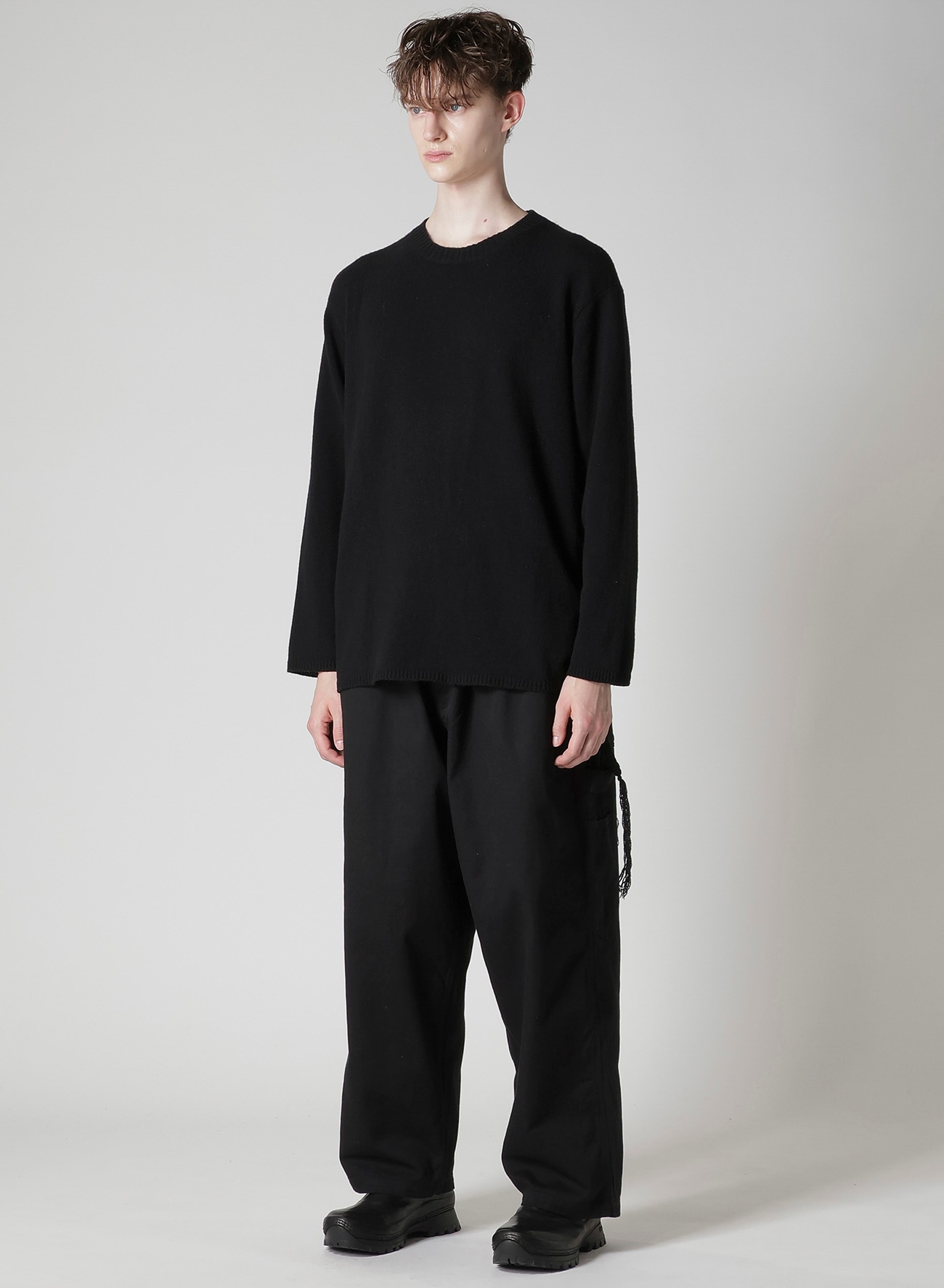 7G1P PLAIN STITCH WITH STRING STRING ROUND NECK PO
