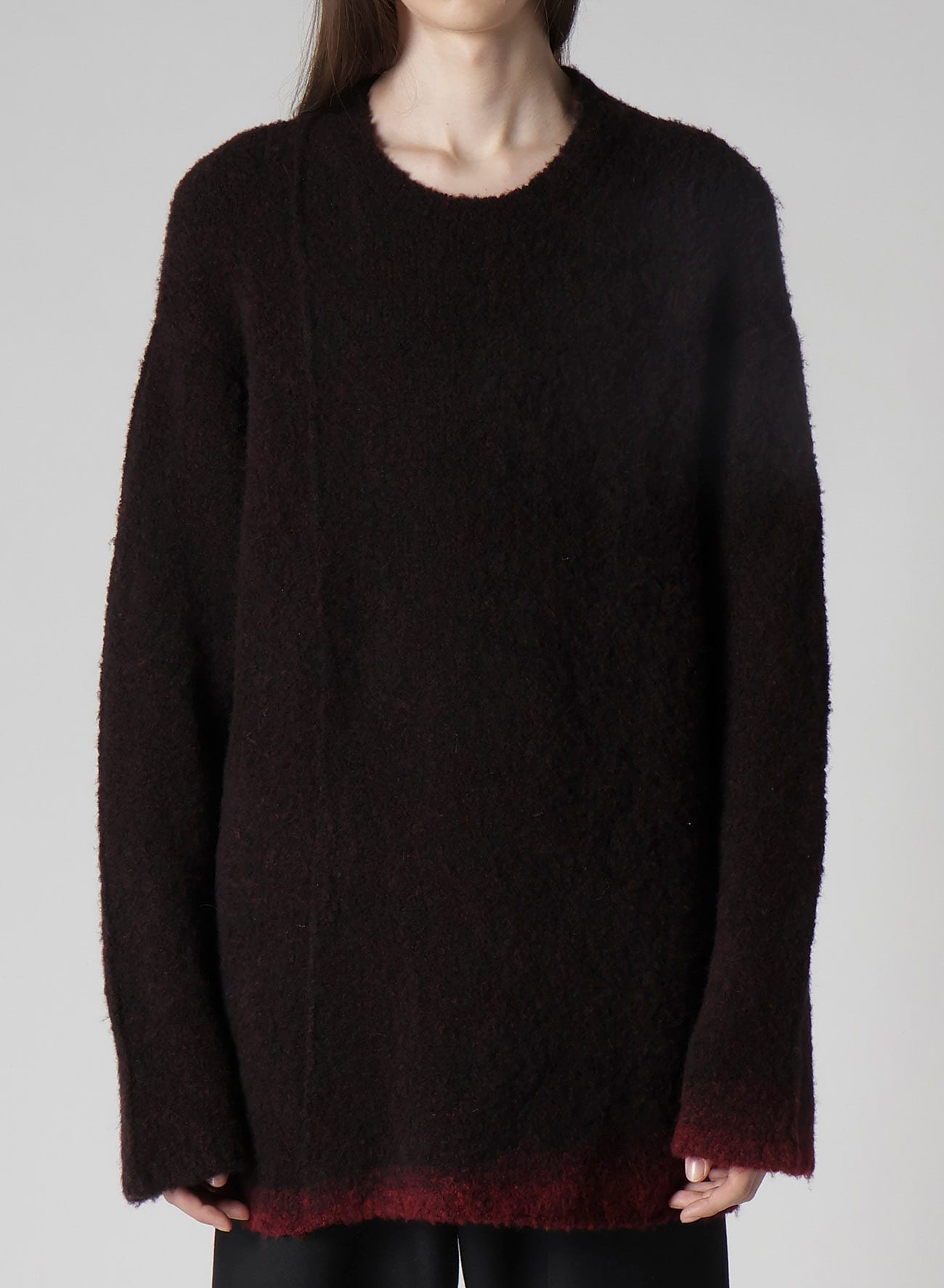 3G1P PLAIN STITCH GRADATION ROUND NECK PO