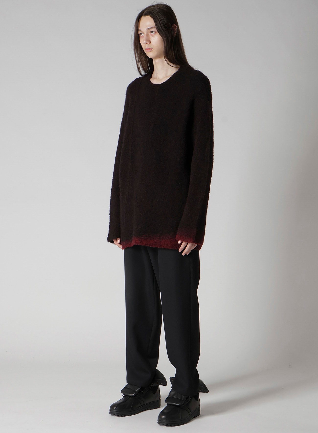 3G1P PLAIN STITCH GRADATION ROUND NECK PO