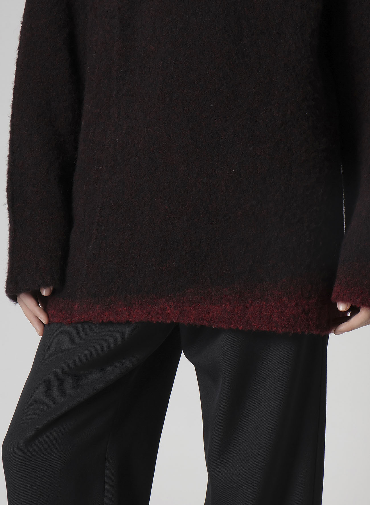 3G1P PLAIN STITCH GRADATION ROUND NECK PO