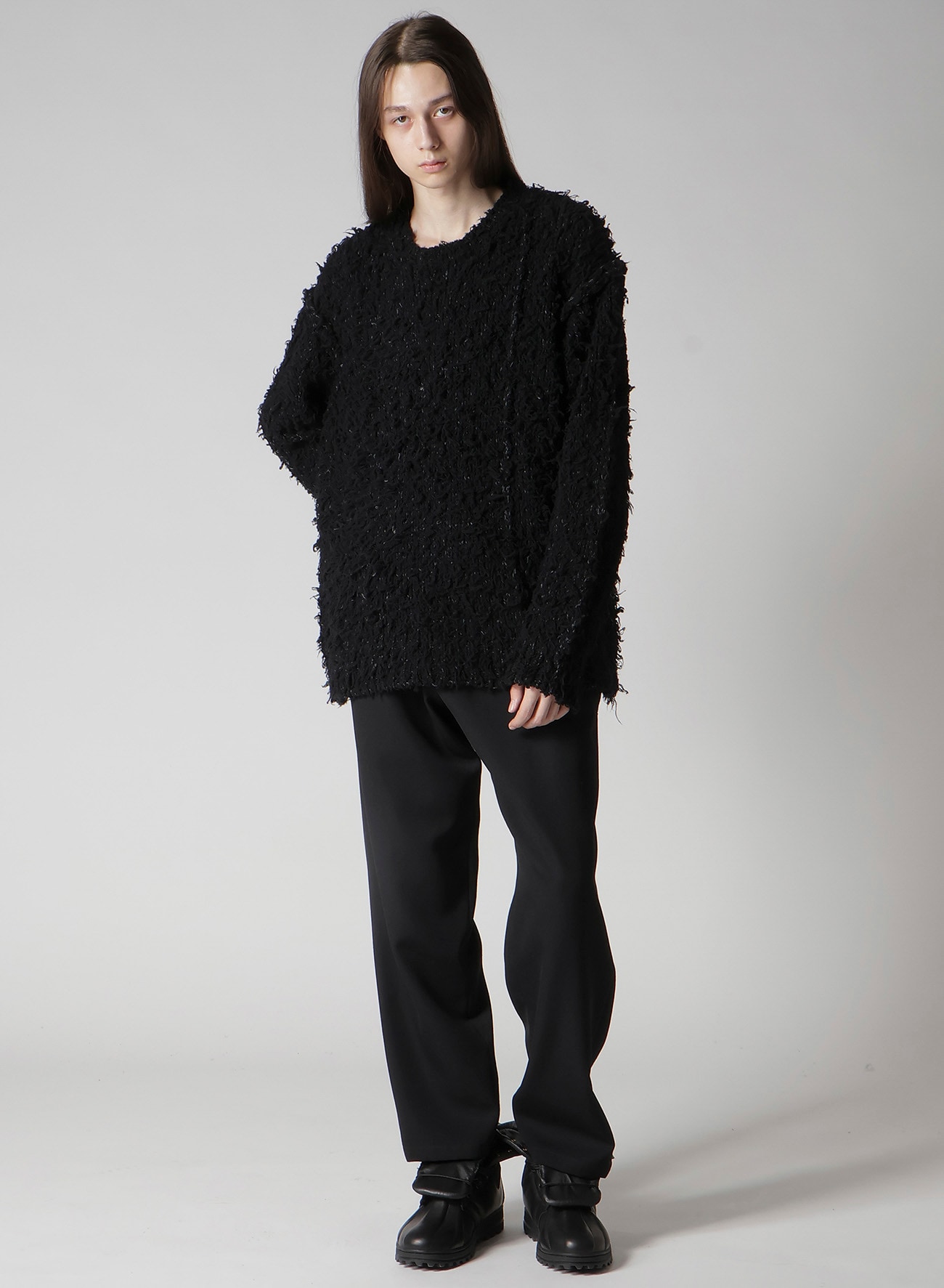 3G1P BRUSHED PLAIN STITCH ROUND NECK PO