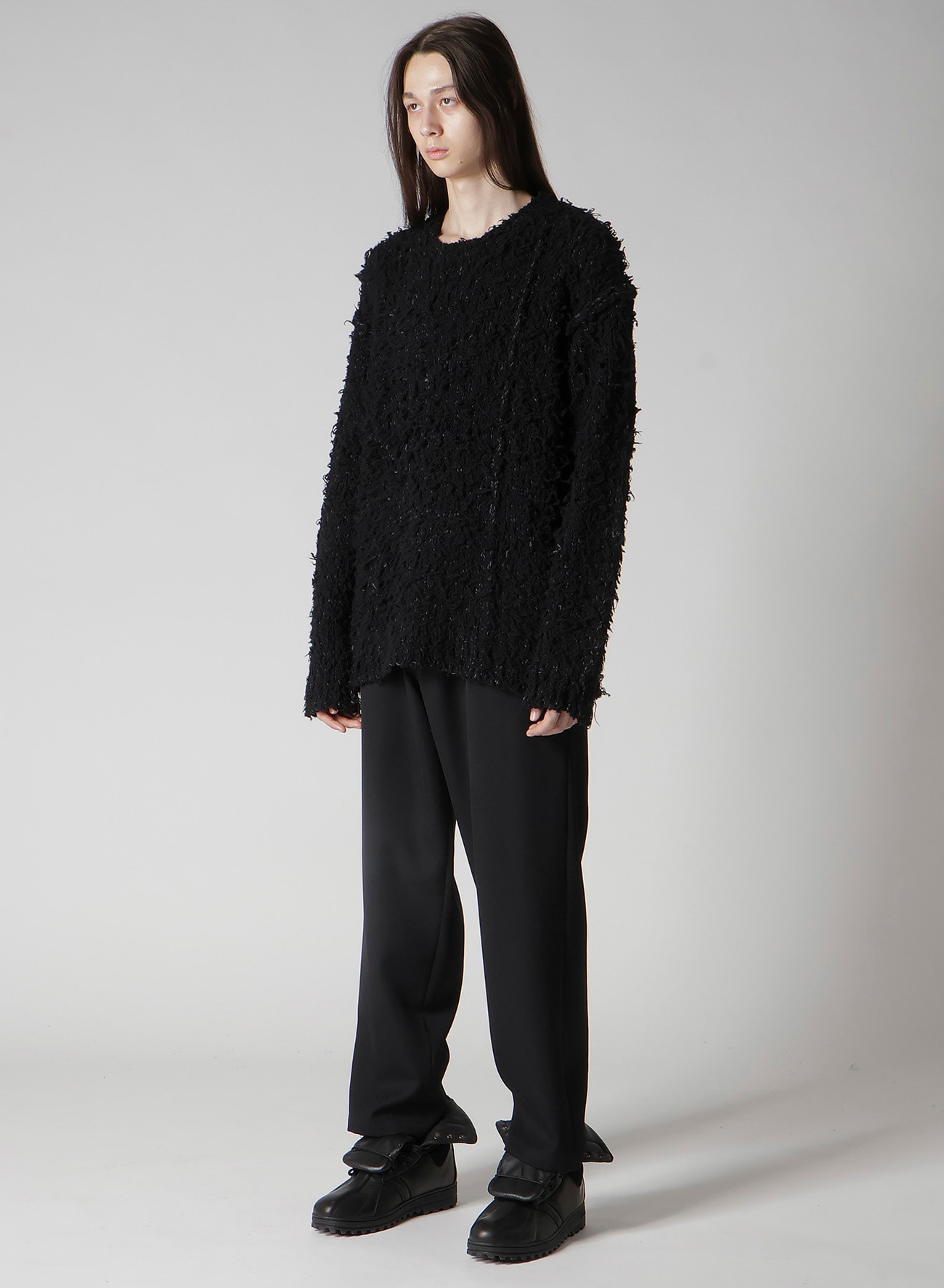 3G1P BRUSHED PLAIN STITCH ROUND NECK PO