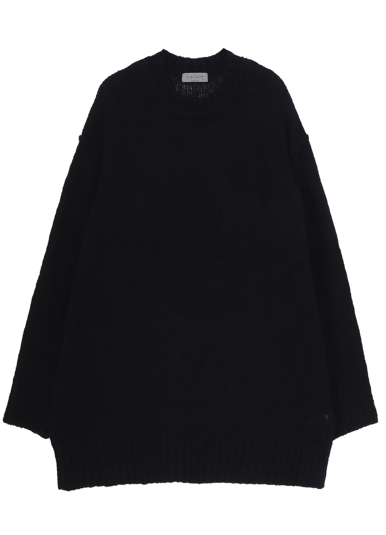 PLAIN STITCH POCKET ROUND NECK PULLOVER