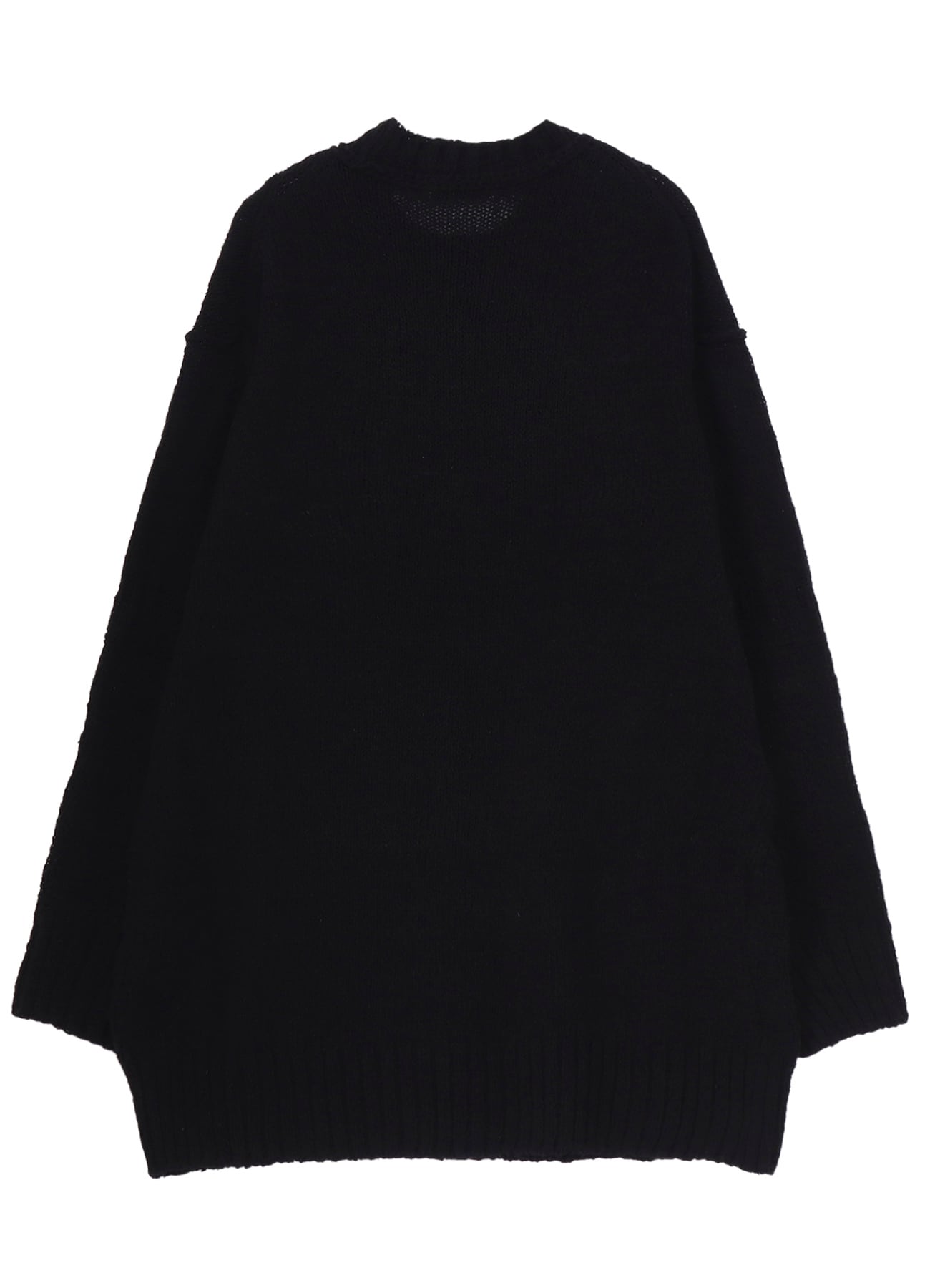 PLAIN STITCH POCKET ROUND NECK PULLOVER