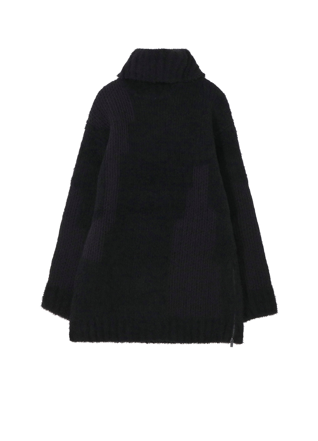 3G JACQUARD SIDE ZIP HIGH NECK PO