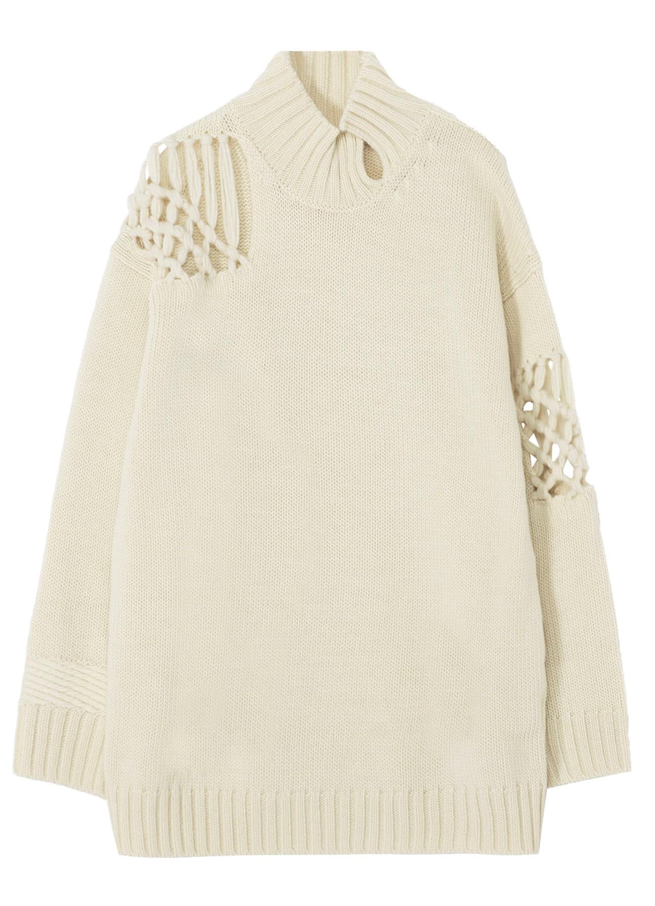 STITCHING MACRAME DETAIL HIGH NECK PO
