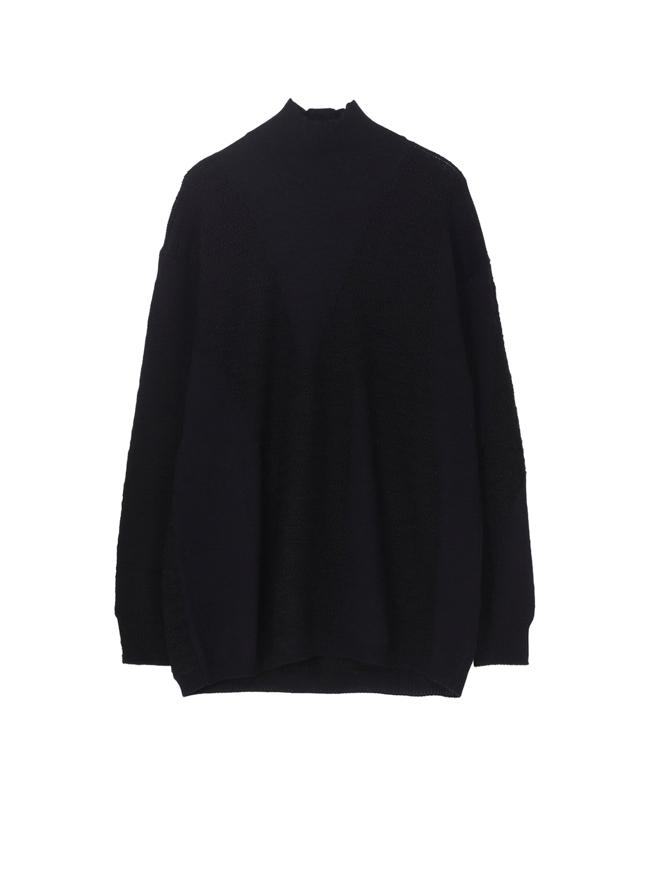 5G1P COMBINATION KNIT PANELED HIGH NECK PO