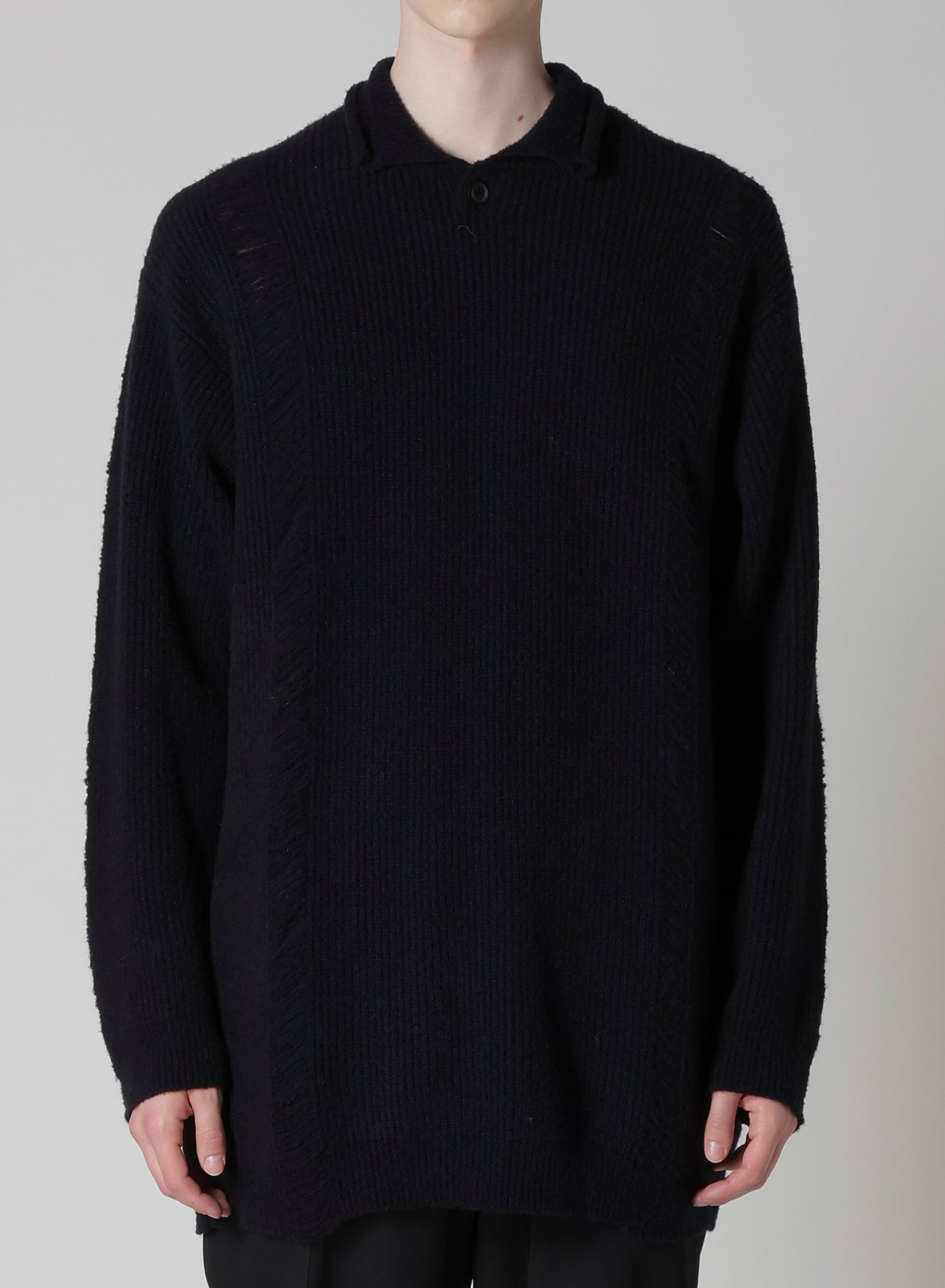 7G3P HALF CARDIGAN ONE BUTTON POLO PO