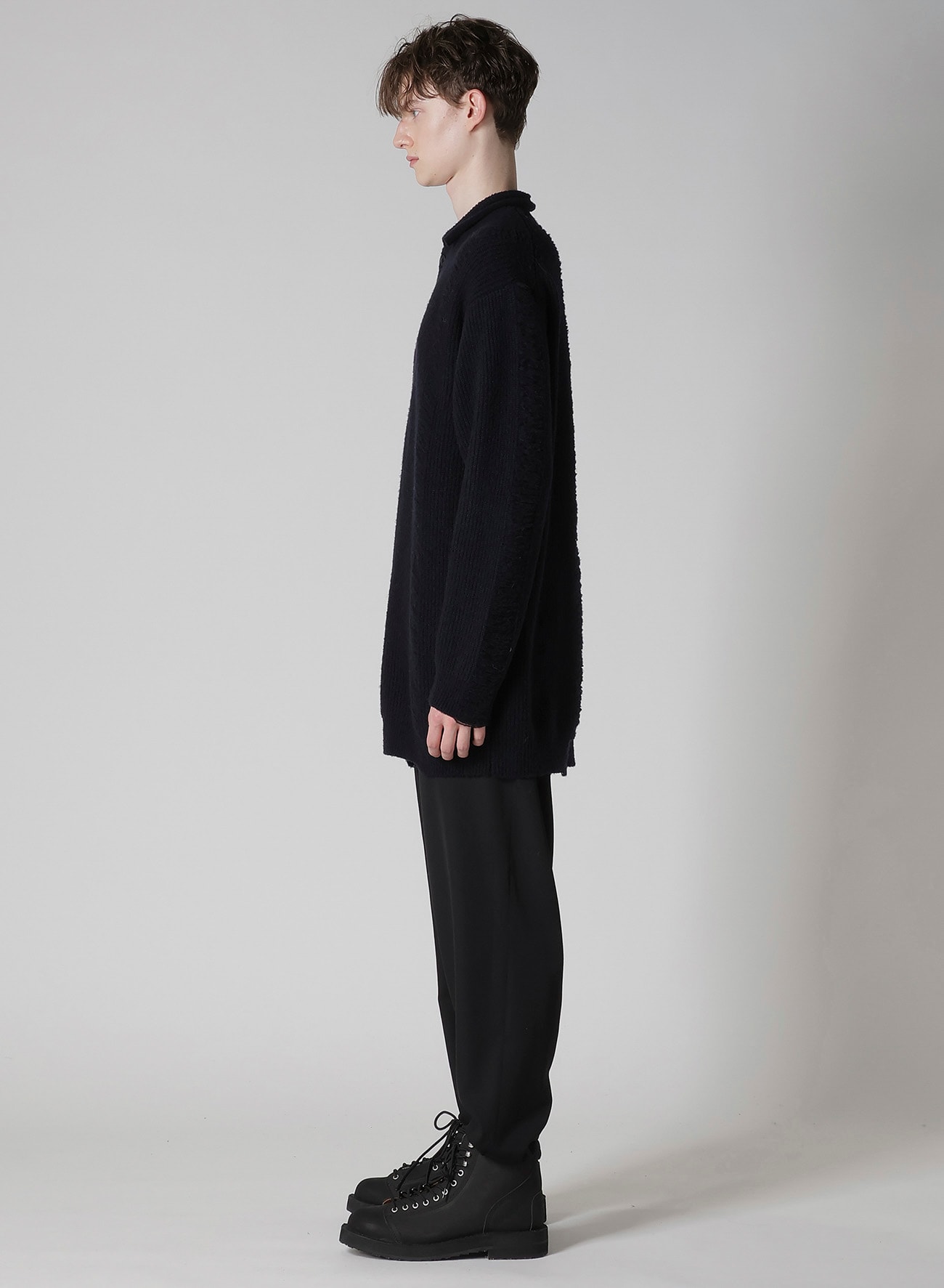 7G3P HALF CARDIGAN ONE BUTTON POLO PO