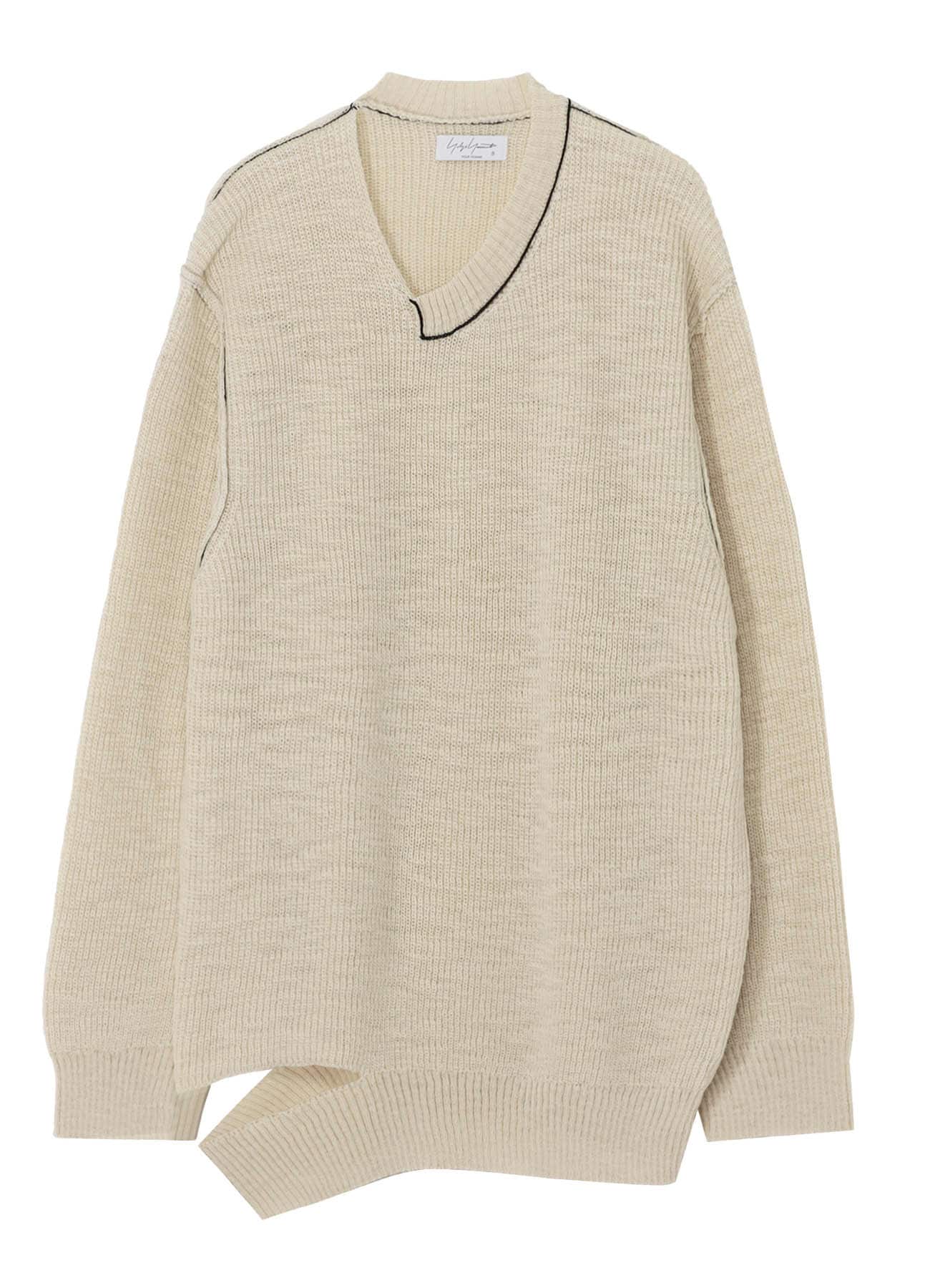 HALF CARDIGAN ASYMMETRY NECKLINE PO