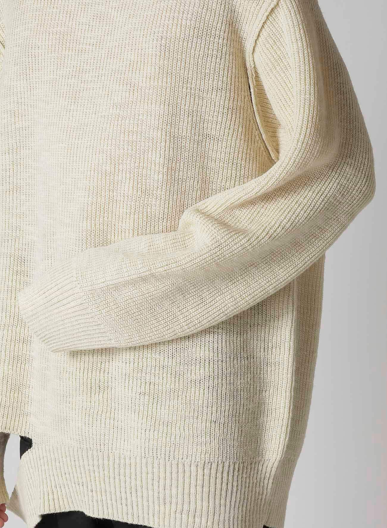 HALF CARDIGAN ASYMMETRY NECKLINE PO