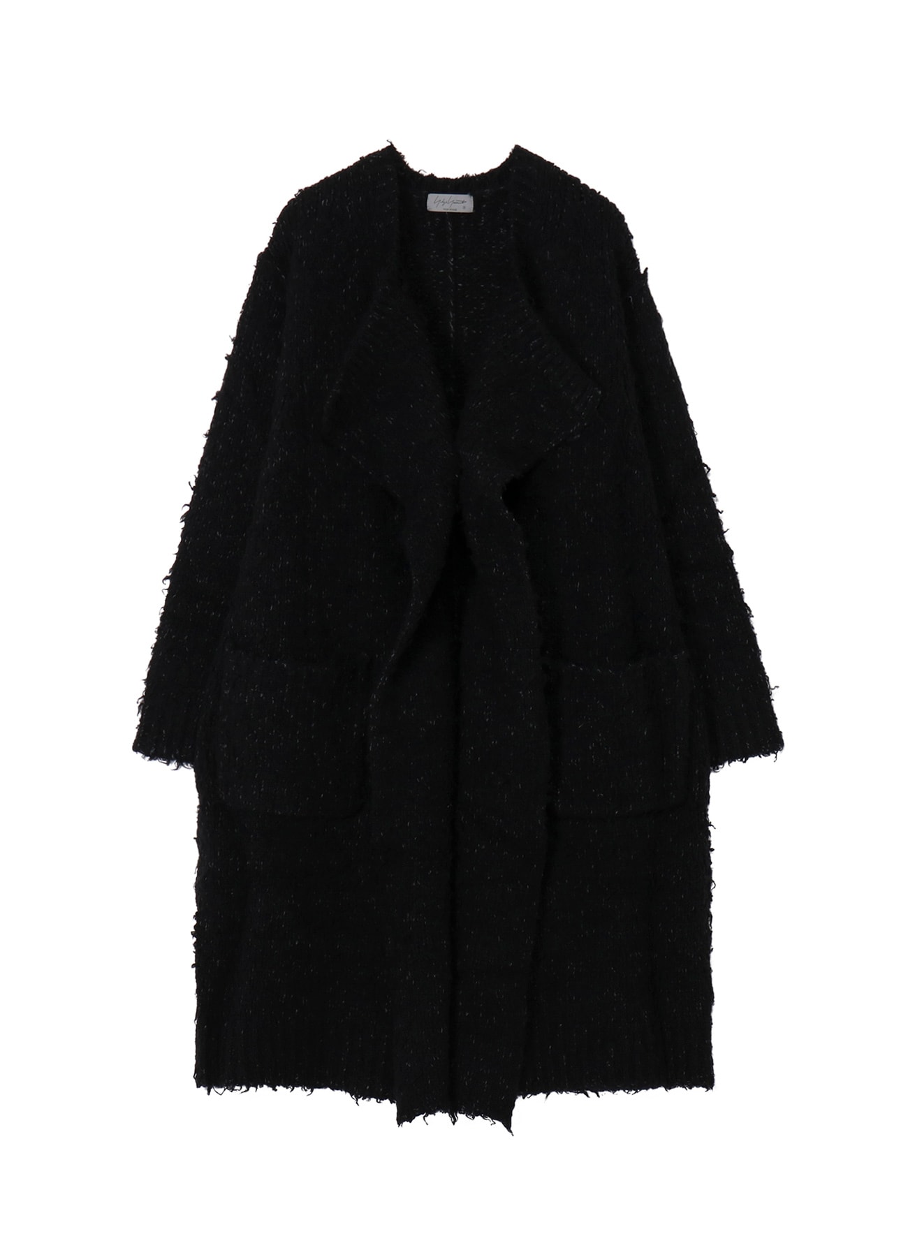 3G1P BRUSHED PLAIN STITCH LONG CARDIGAN
