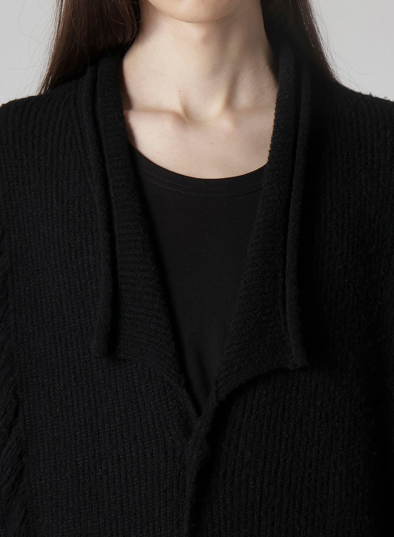 7G3P HALF CARDIGAN CRUSHED LONG CARDIGAN