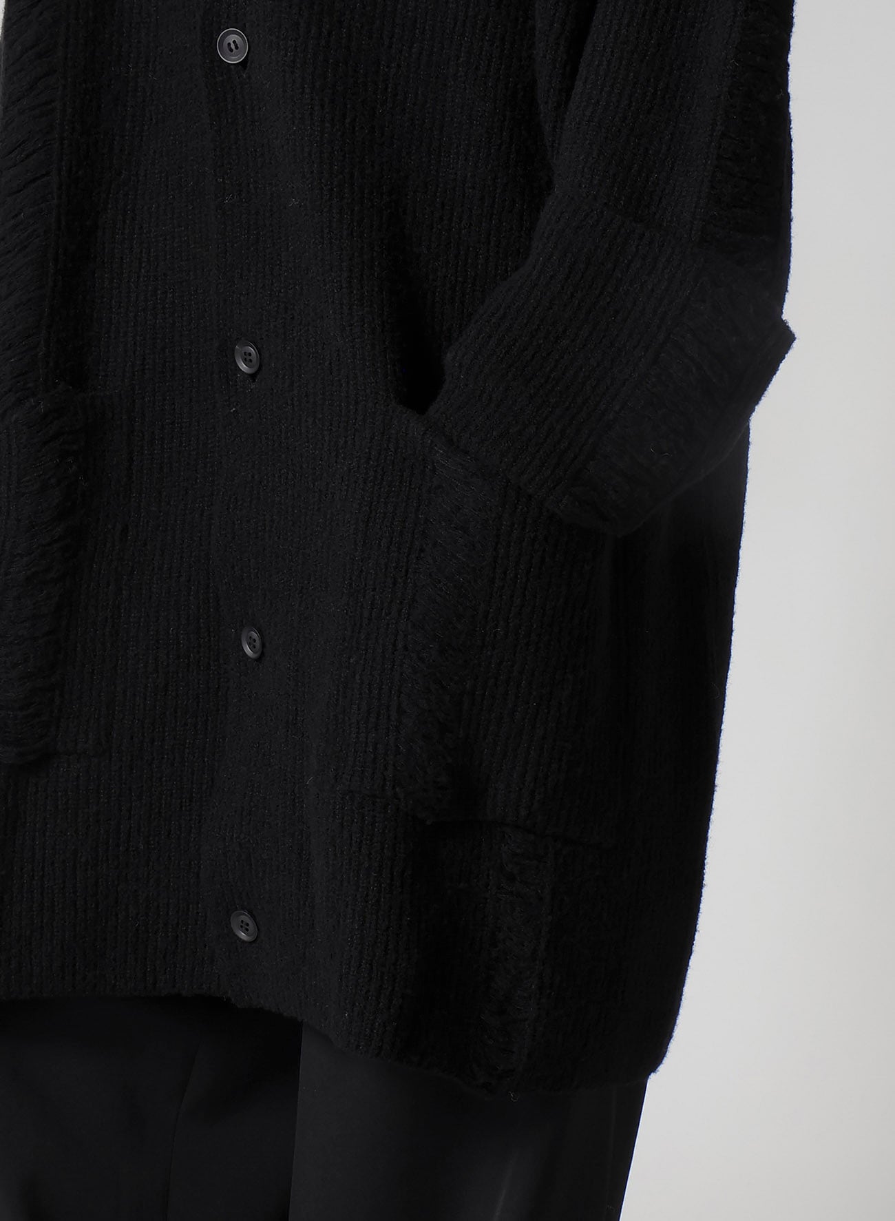 7G3P HALF CARDIGAN CRUSHED LONG CARDIGAN