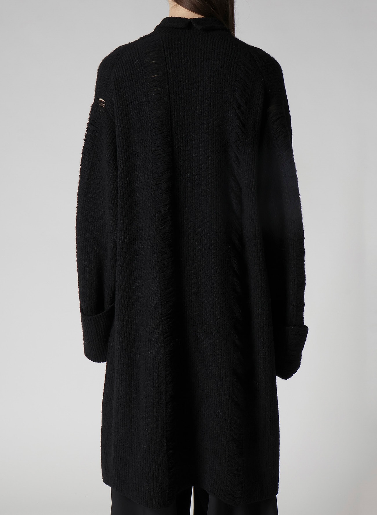 7G3P HALF CARDIGAN CRUSHED LONG CARDIGAN