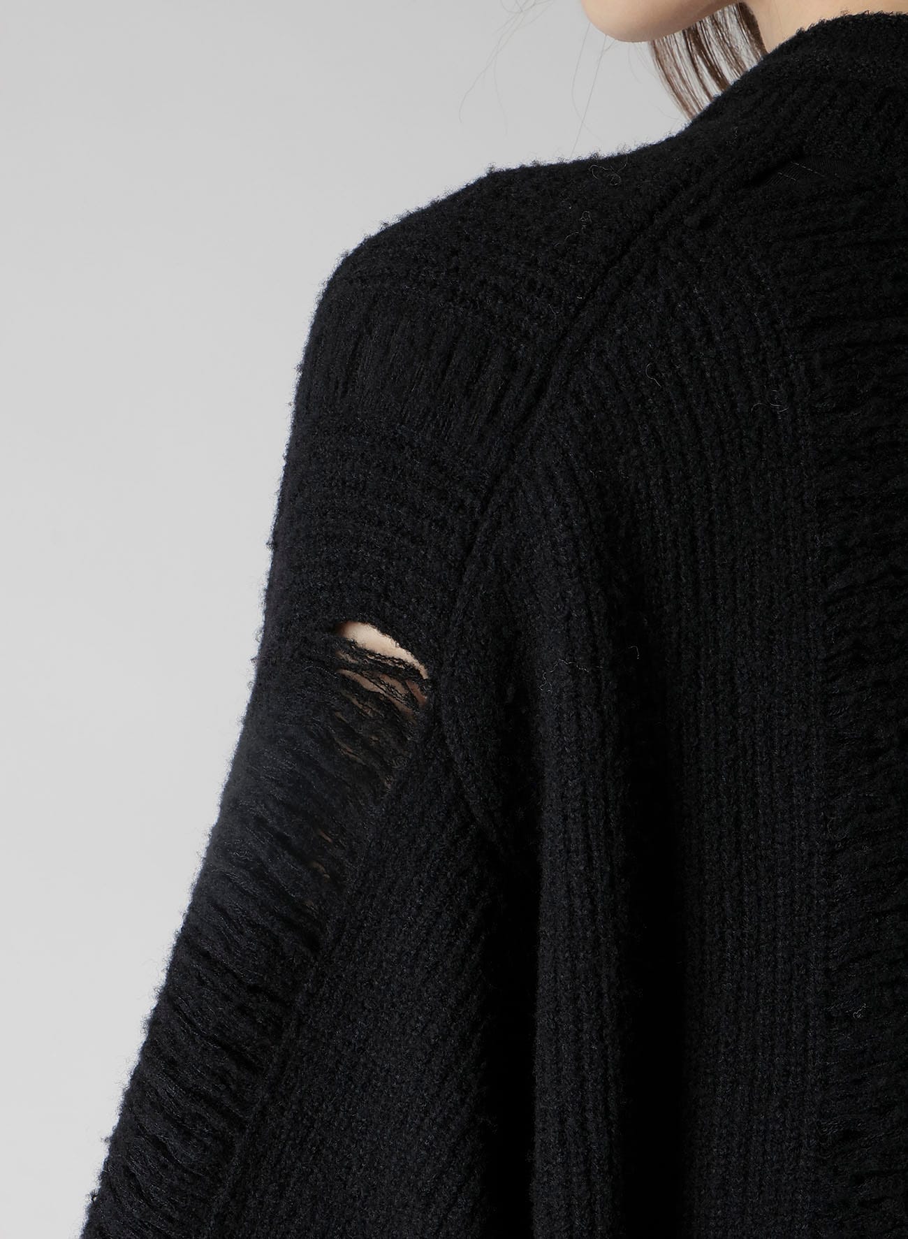 7G3P HALF CARDIGAN CRUSHED LONG CARDIGAN