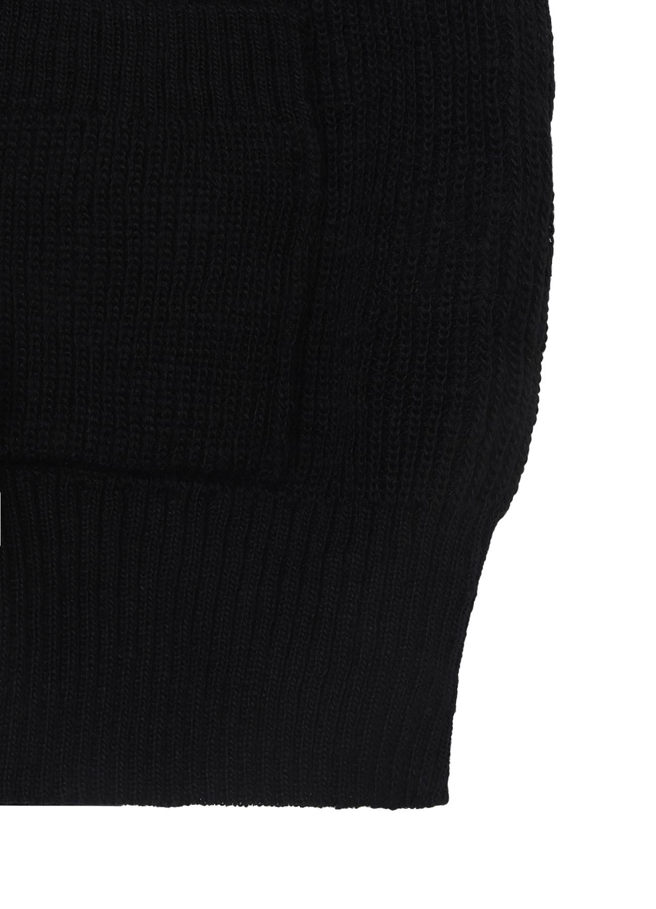 HALF CARDIGAN SLIT DETAIL V NECK CARDIGAN(FREE SIZE Black