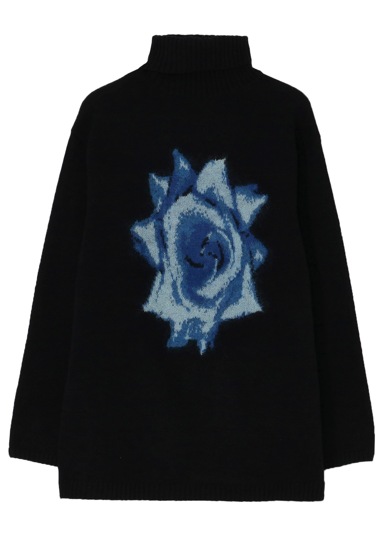 FLOWER DESIGNED TURTLE NECK KNIT