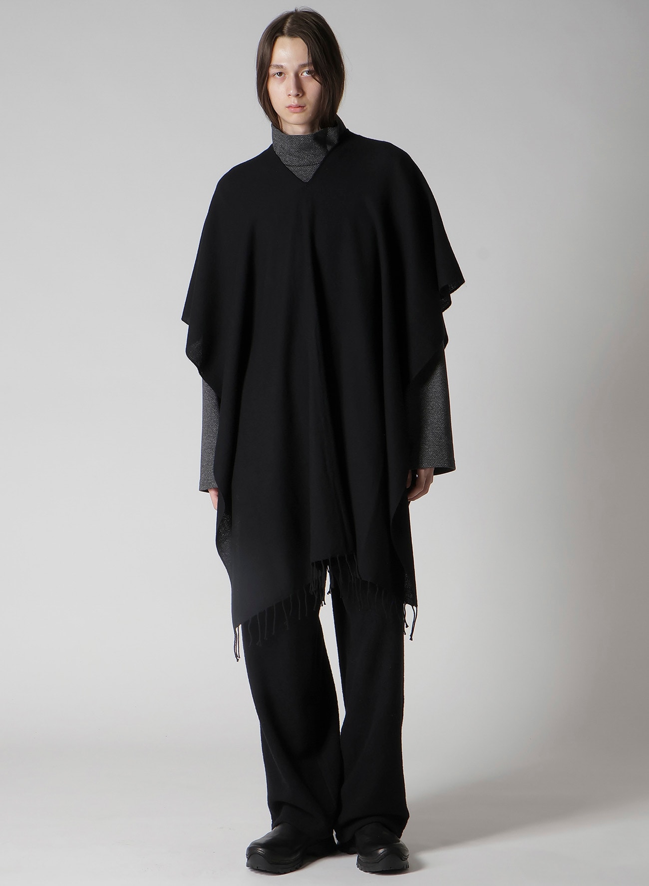 2/48W TWILL WEAVE 2 WAY PONCHO SCARF