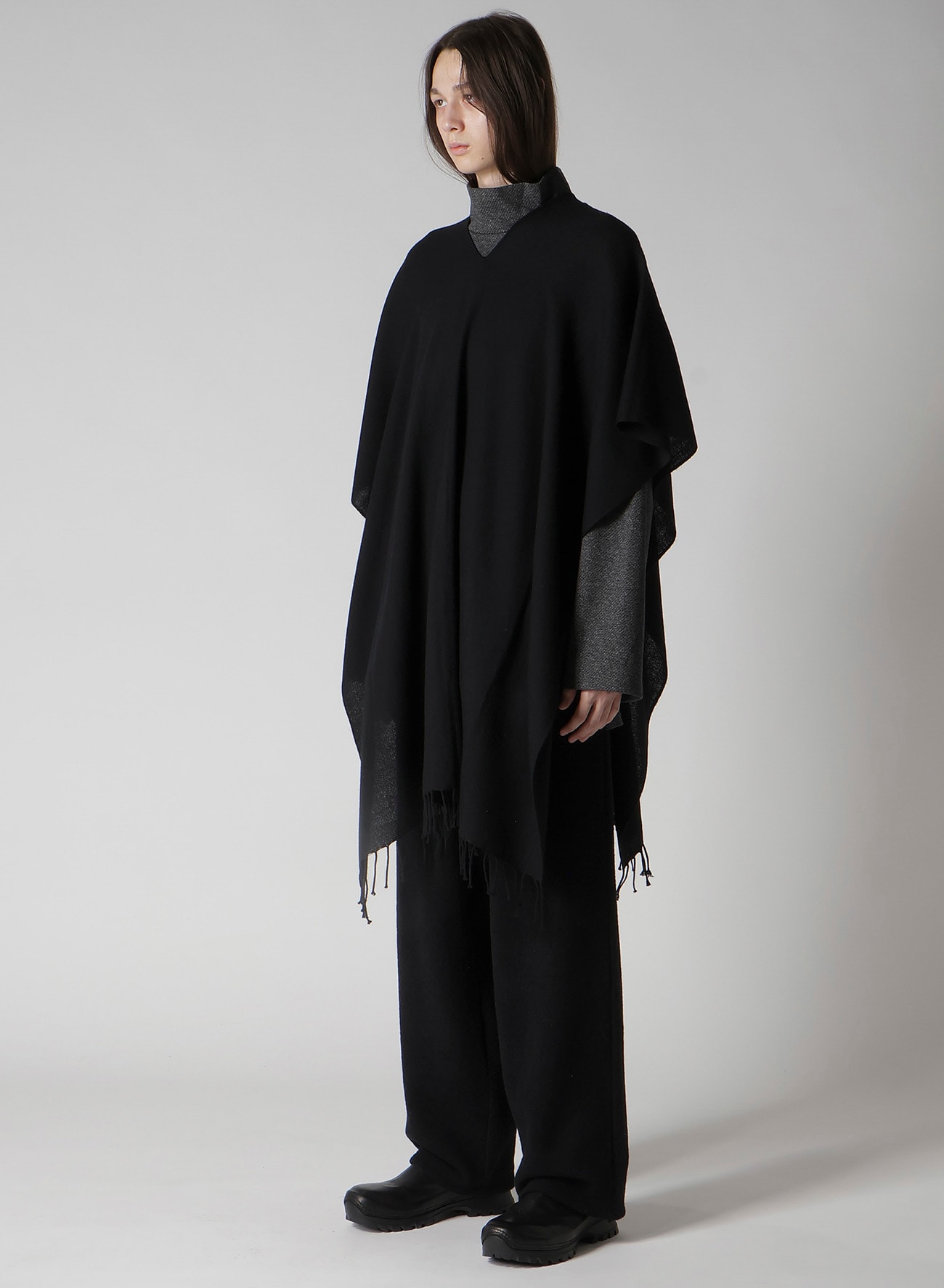 2/48W TWILL WEAVE 2 WAY PONCHO SCARF