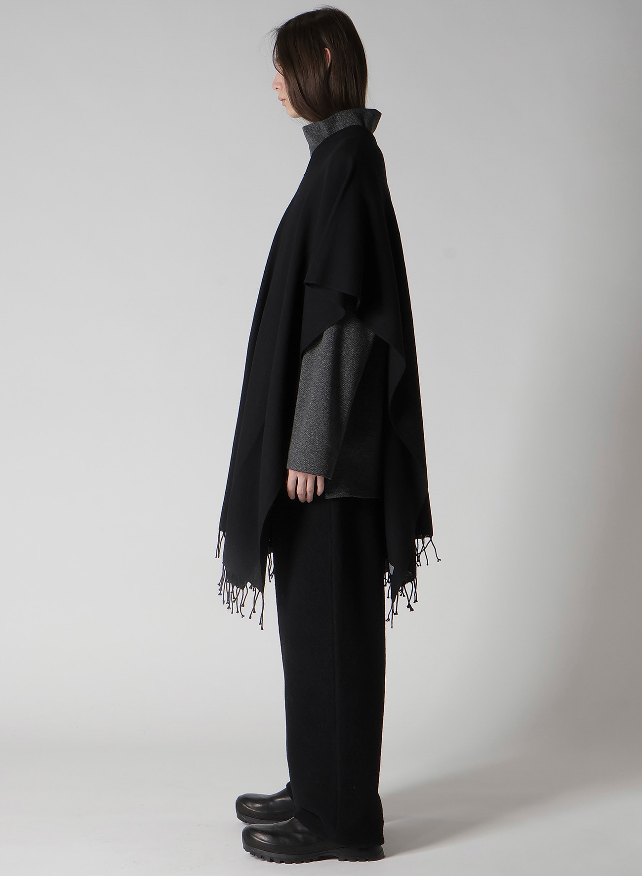 2/48W TWILL WEAVE 2 WAY PONCHO SCARF
