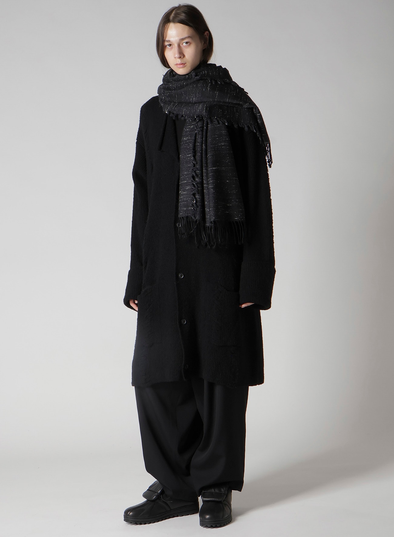 W/DIAMOND JQ YAK WOOL SCARF