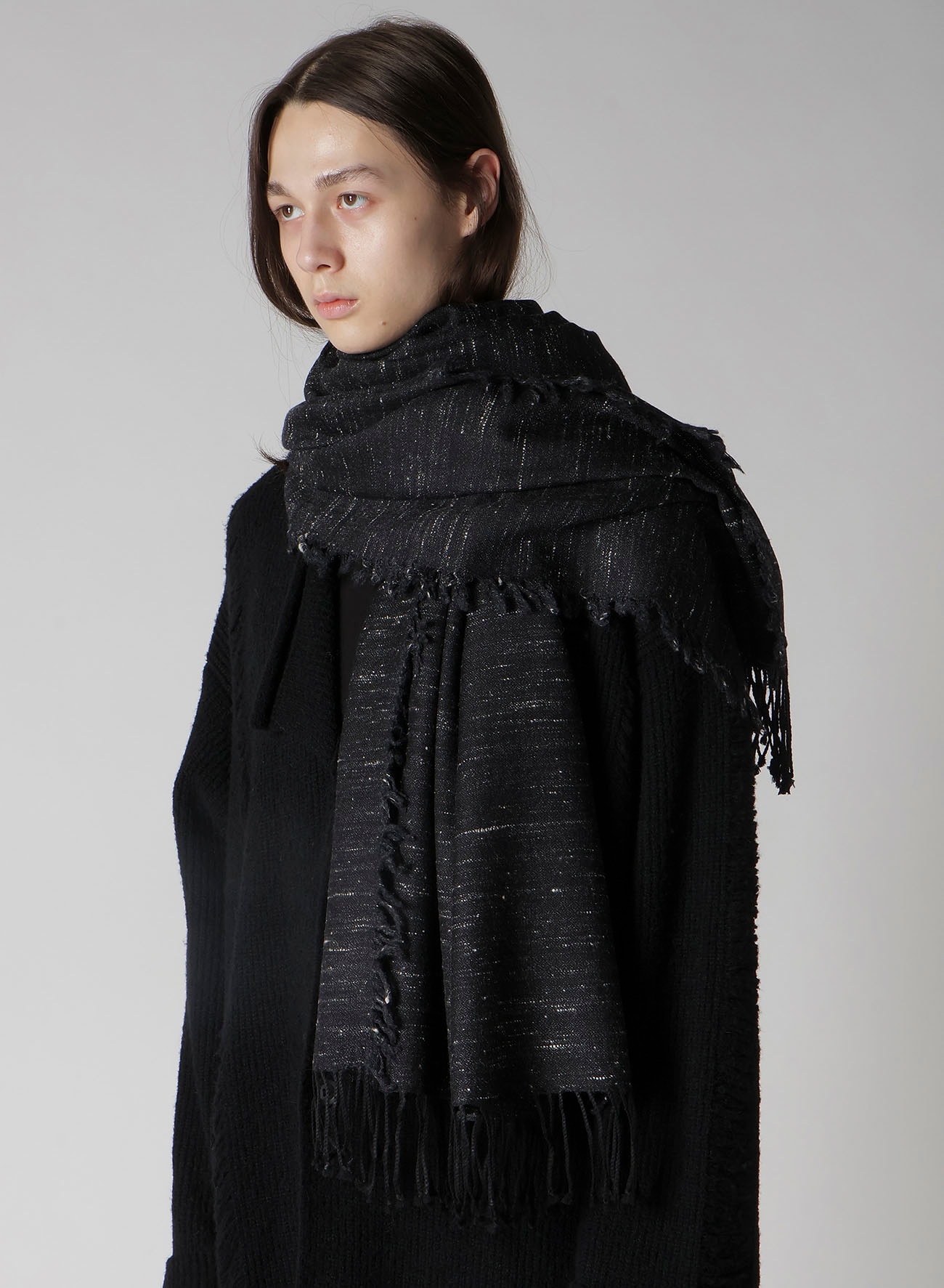 W/DIAMOND JQ YAK WOOL SCARF