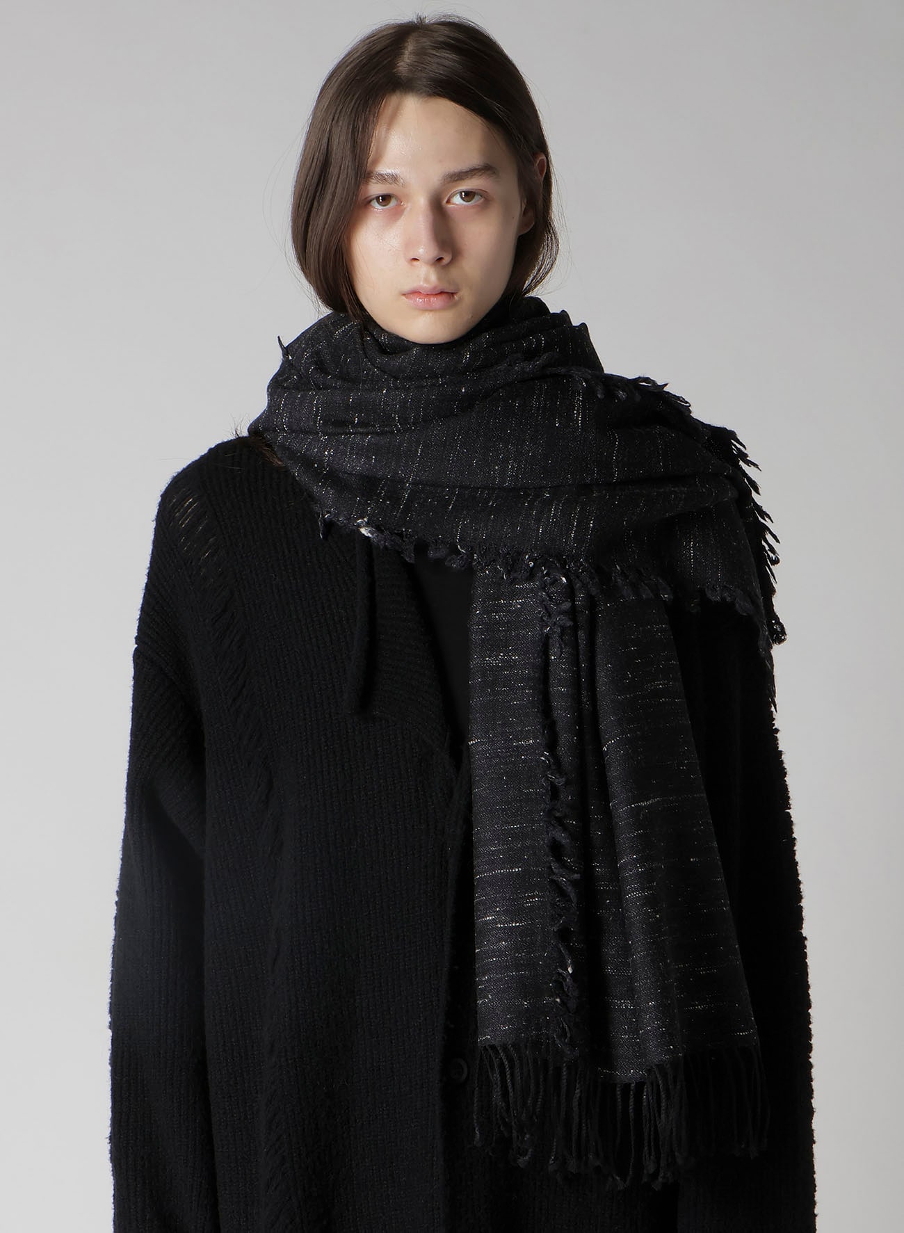 W/DIAMOND JQ YAK WOOL SCARF