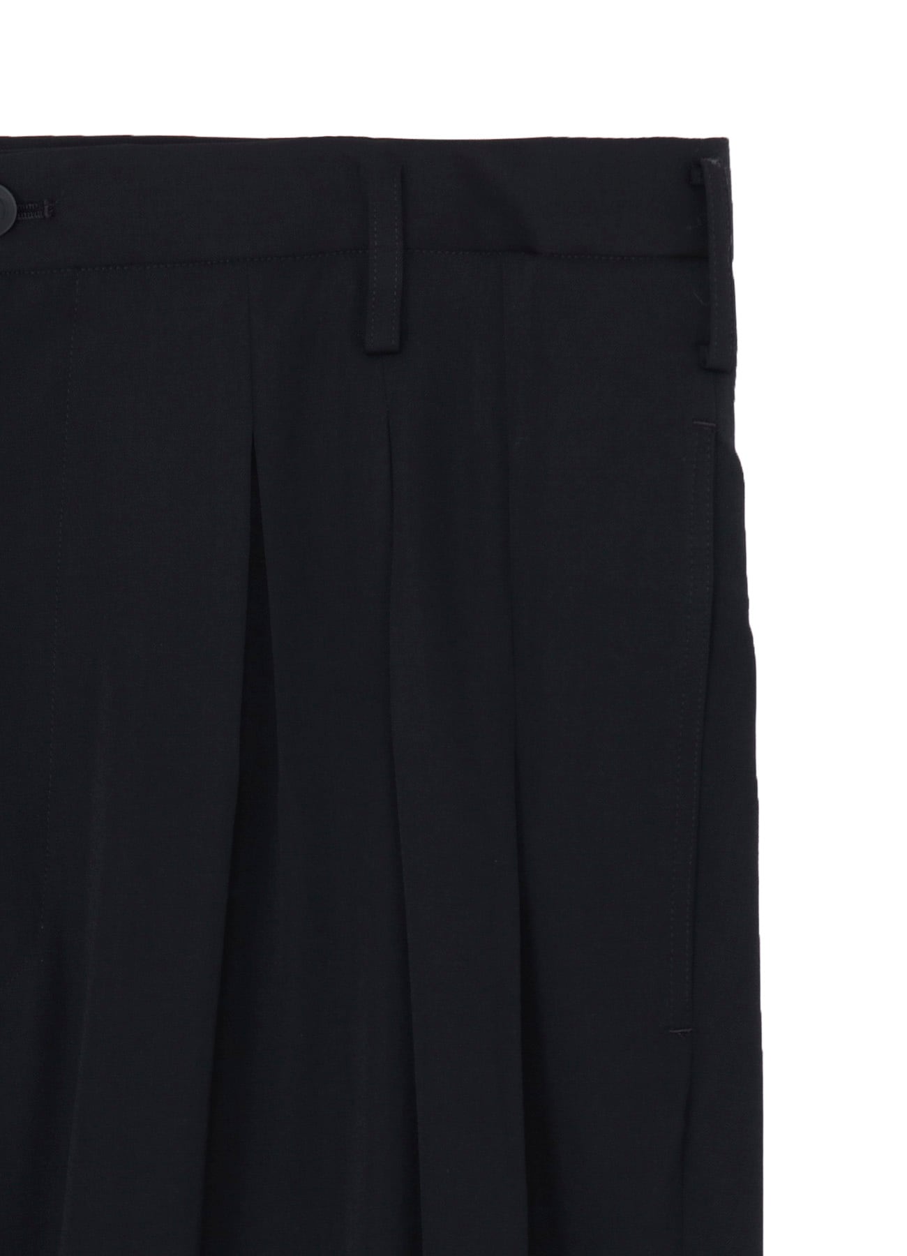 WOOL GABARDINE 12 TUCKS PANTS