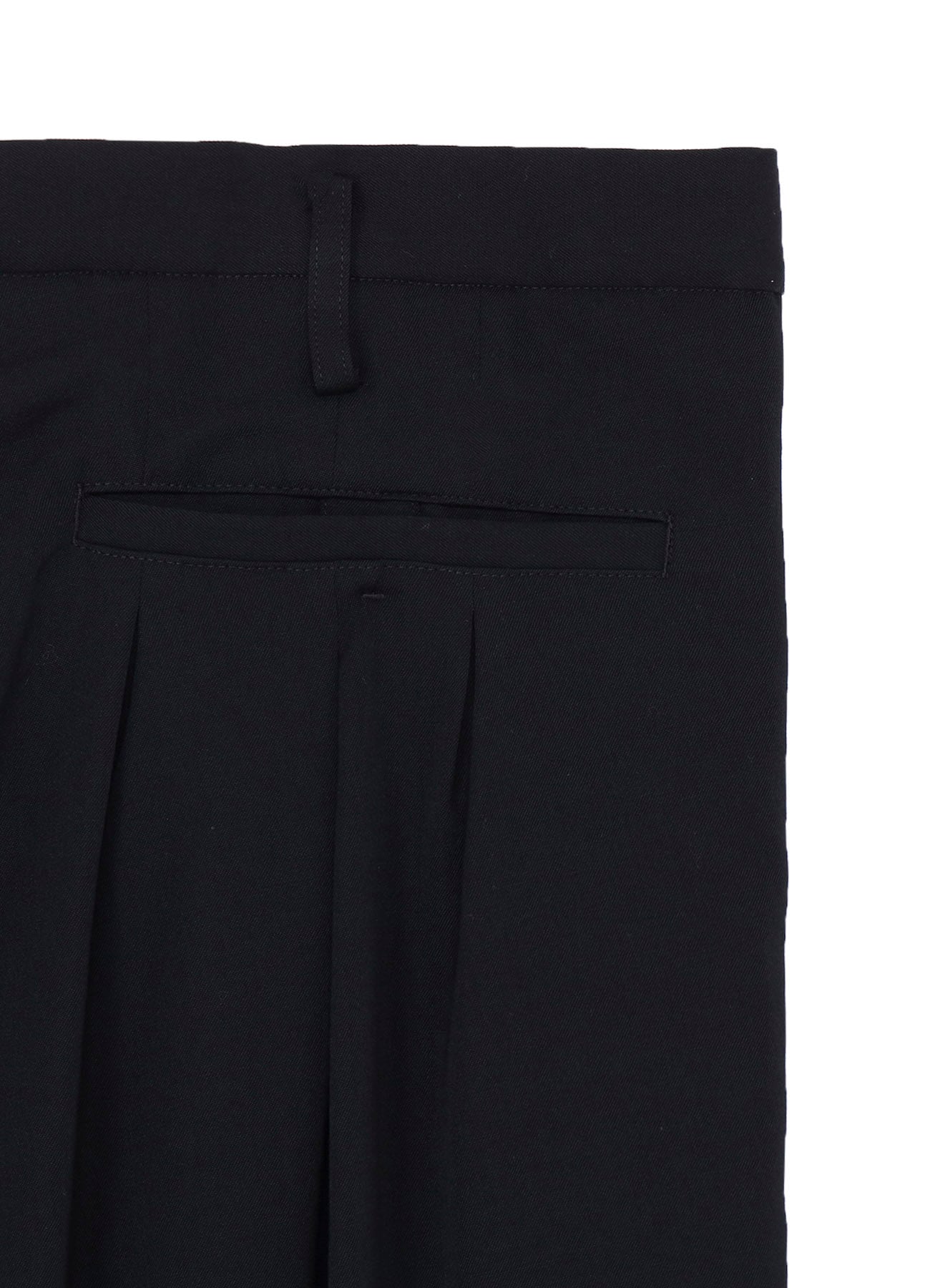 WOOL GABARDINE 12 TUCKS PANTS
