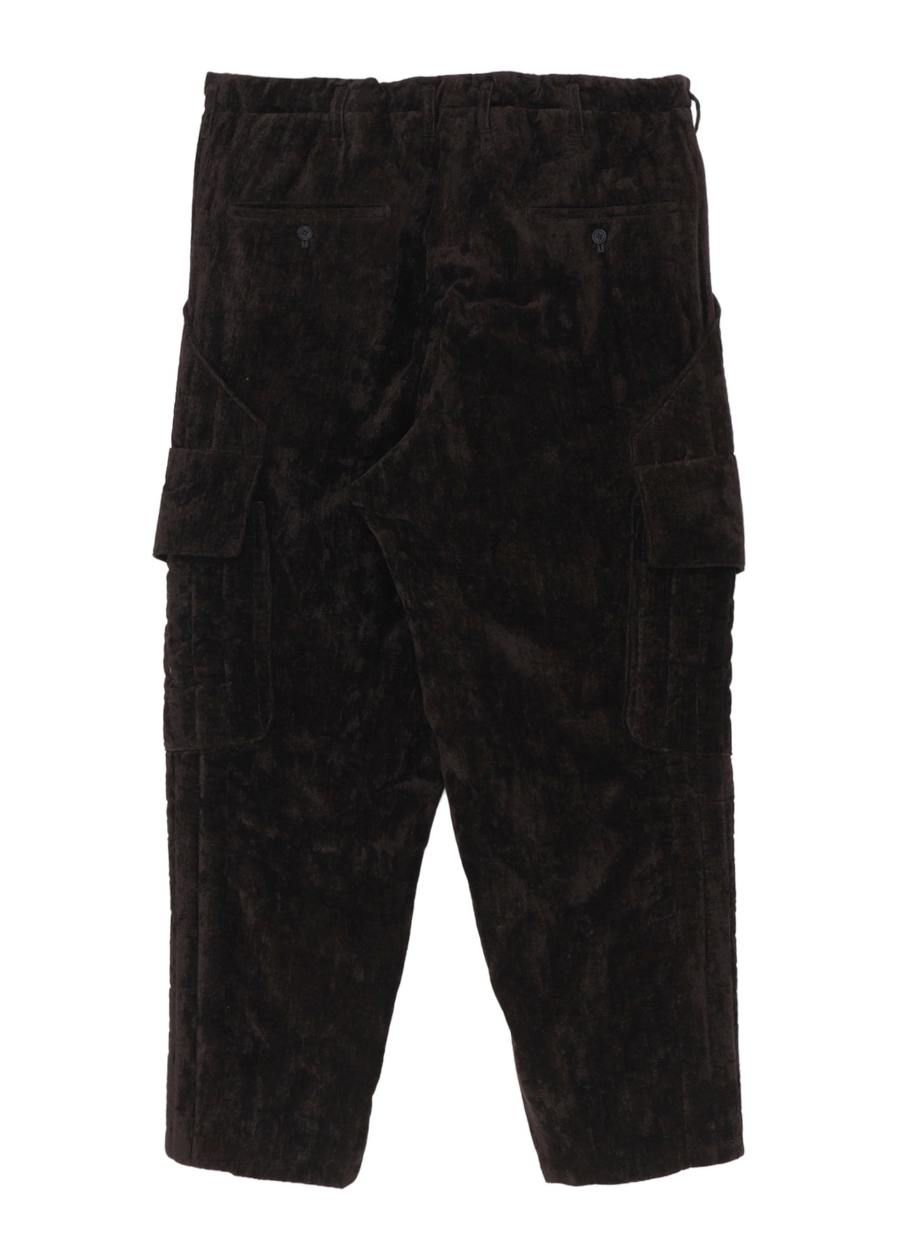 LINEN VELVET OUT POCKET PADDED PANTS