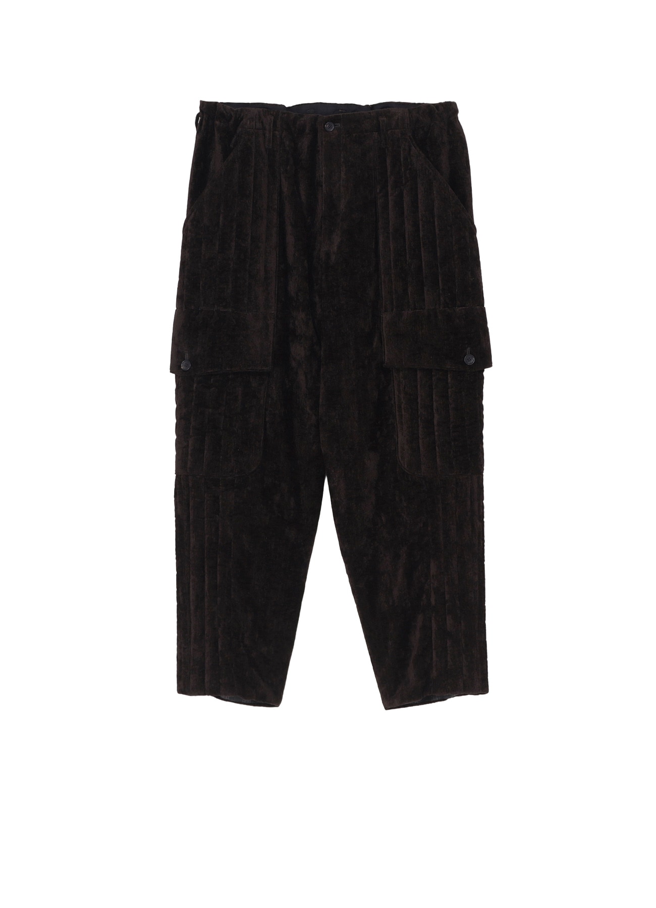LINEN VELVET OUT POCKET PADDED PANTS