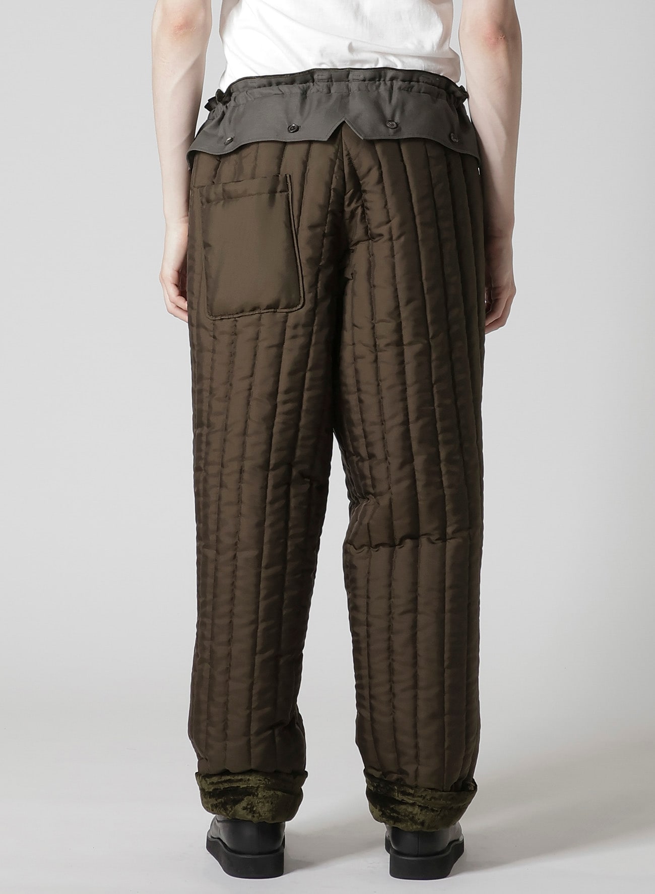 BELL KHAKI HEM STRING PANTS WITH LINER(S Khaki): Yohji