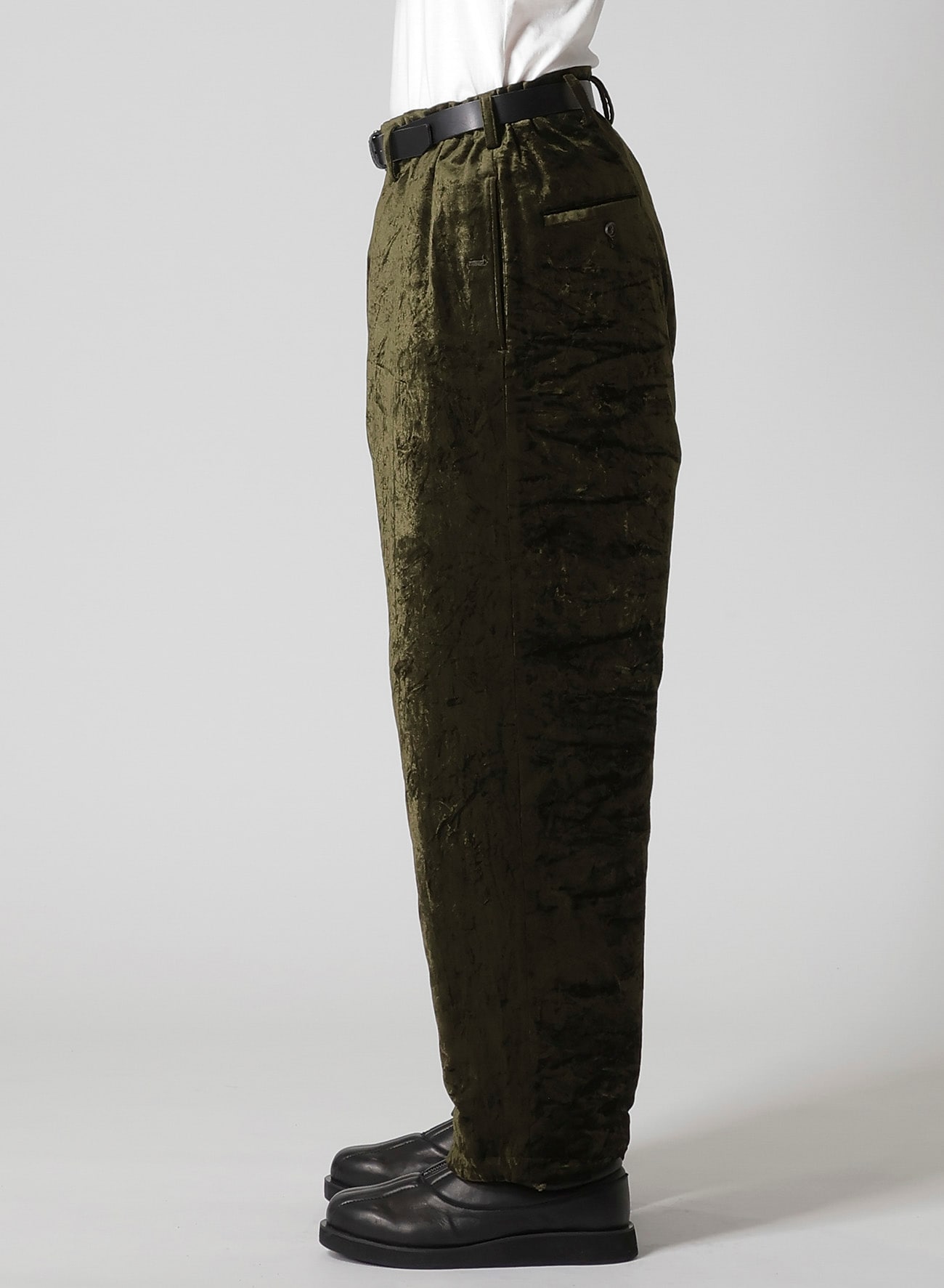 BELL KHAKI HEM STRING PANTS WITH LINER(S Khaki): Yohji