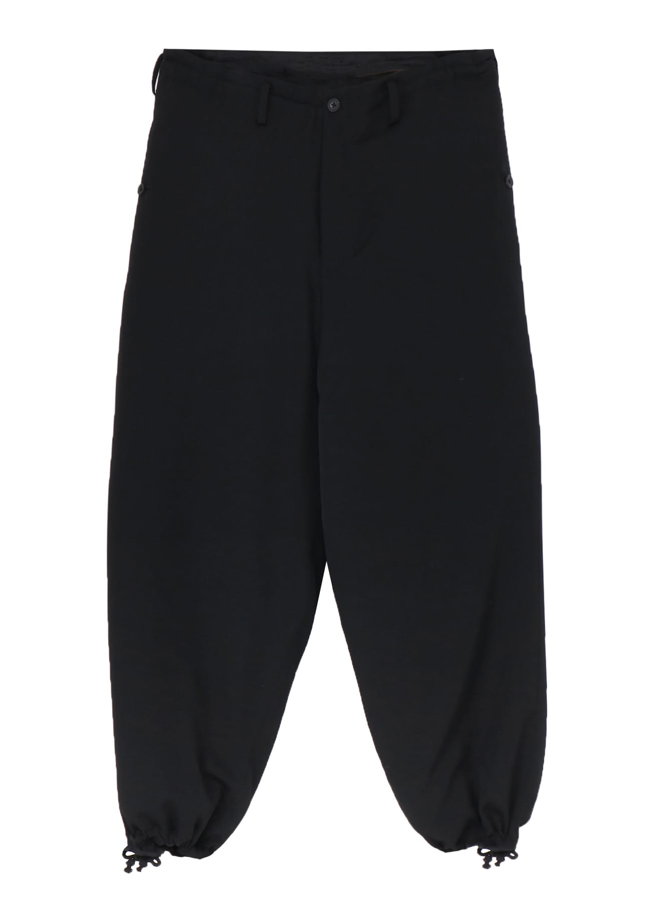 WOOL GABARDINE HEM STRING PANTS WITH NYLON LINER
