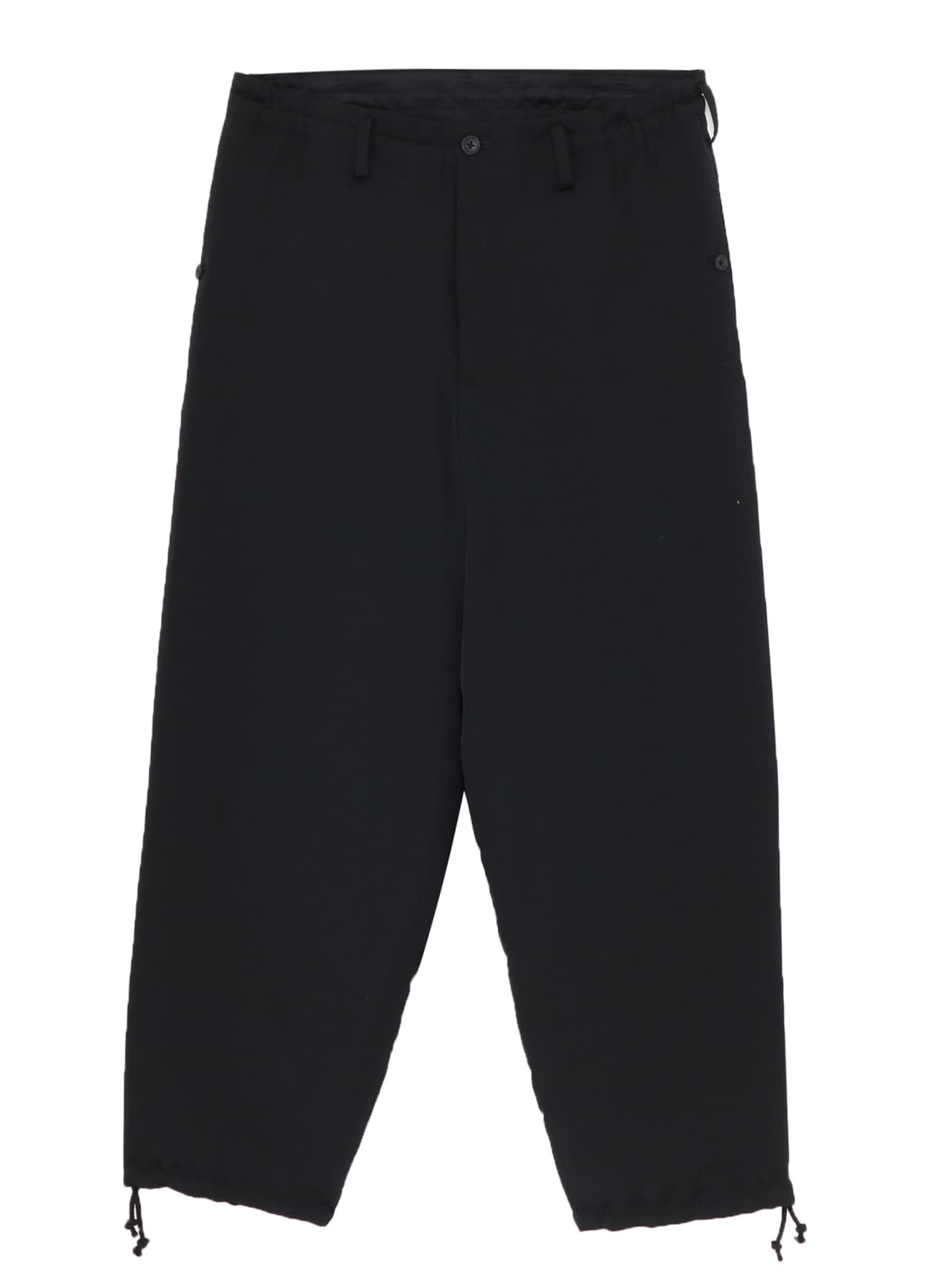 WOOL GABARDINE HEM STRING PANTS WITH NYLON LINER