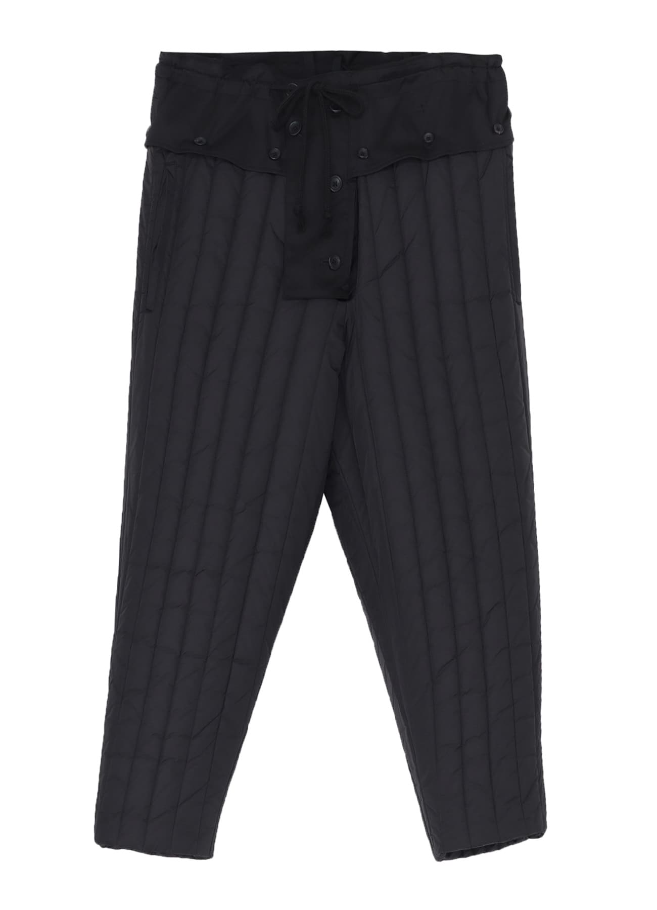 WOOL GABARDINE HEM STRING PANTS WITH NYLON LINER