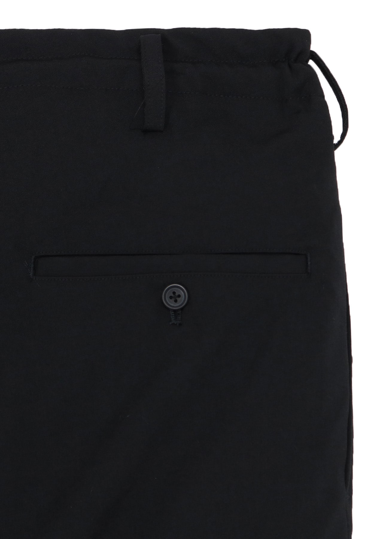 WOOL GABARDINE HEM STRING PANTS WITH NYLON LINER