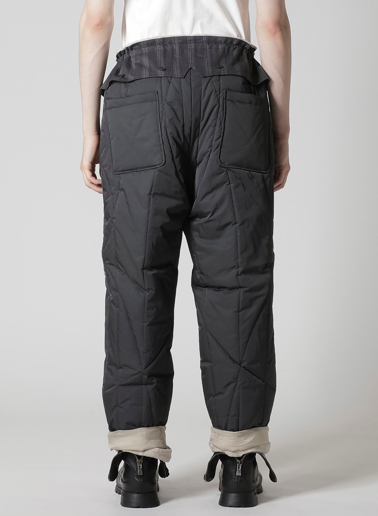 RAW LINEN VELVET ONE SIDE POCKET PANTS WITH LINER