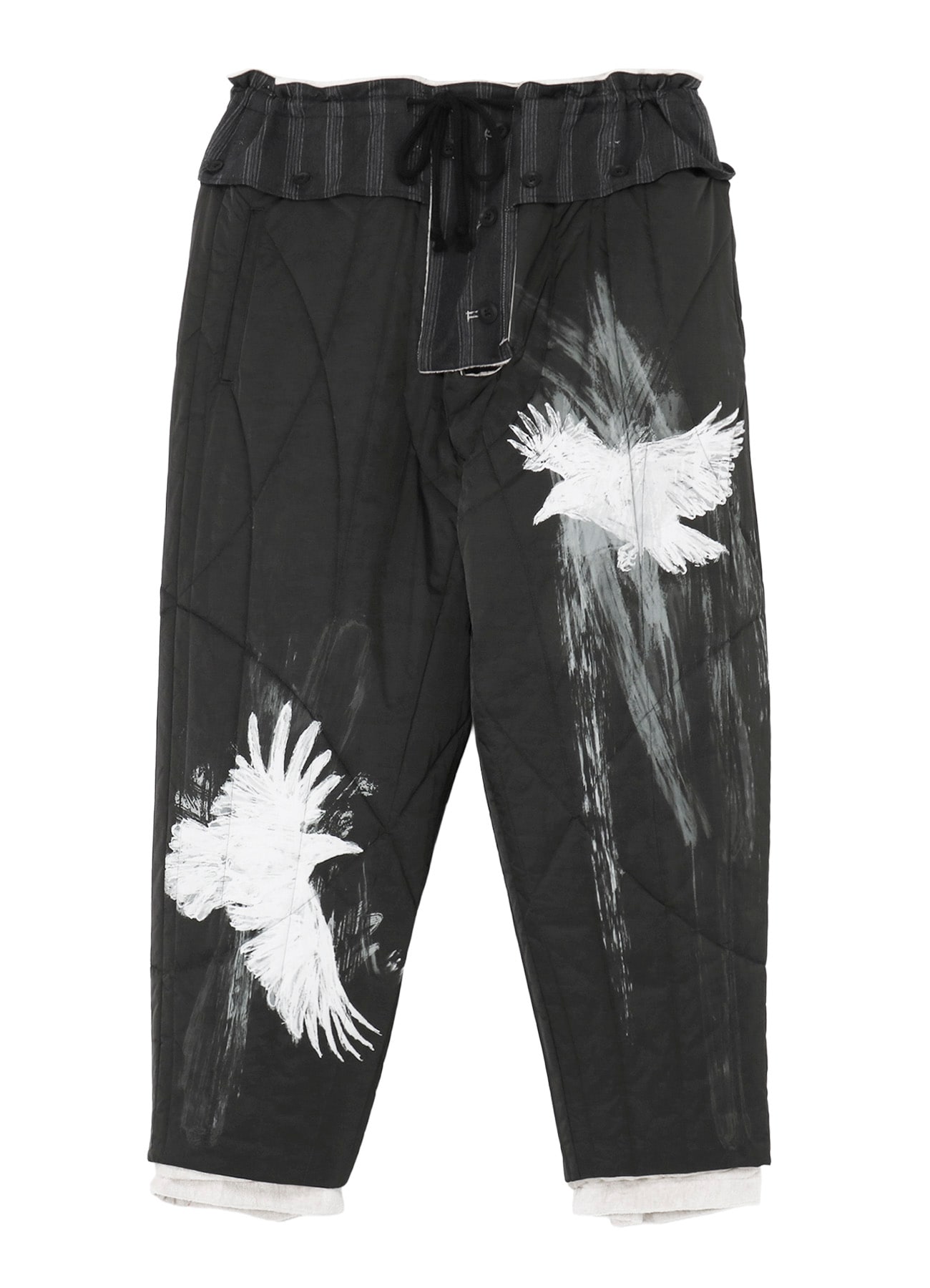 RAW LINEN VELVET ONE SIDE POCKET PANTS WITH LINER