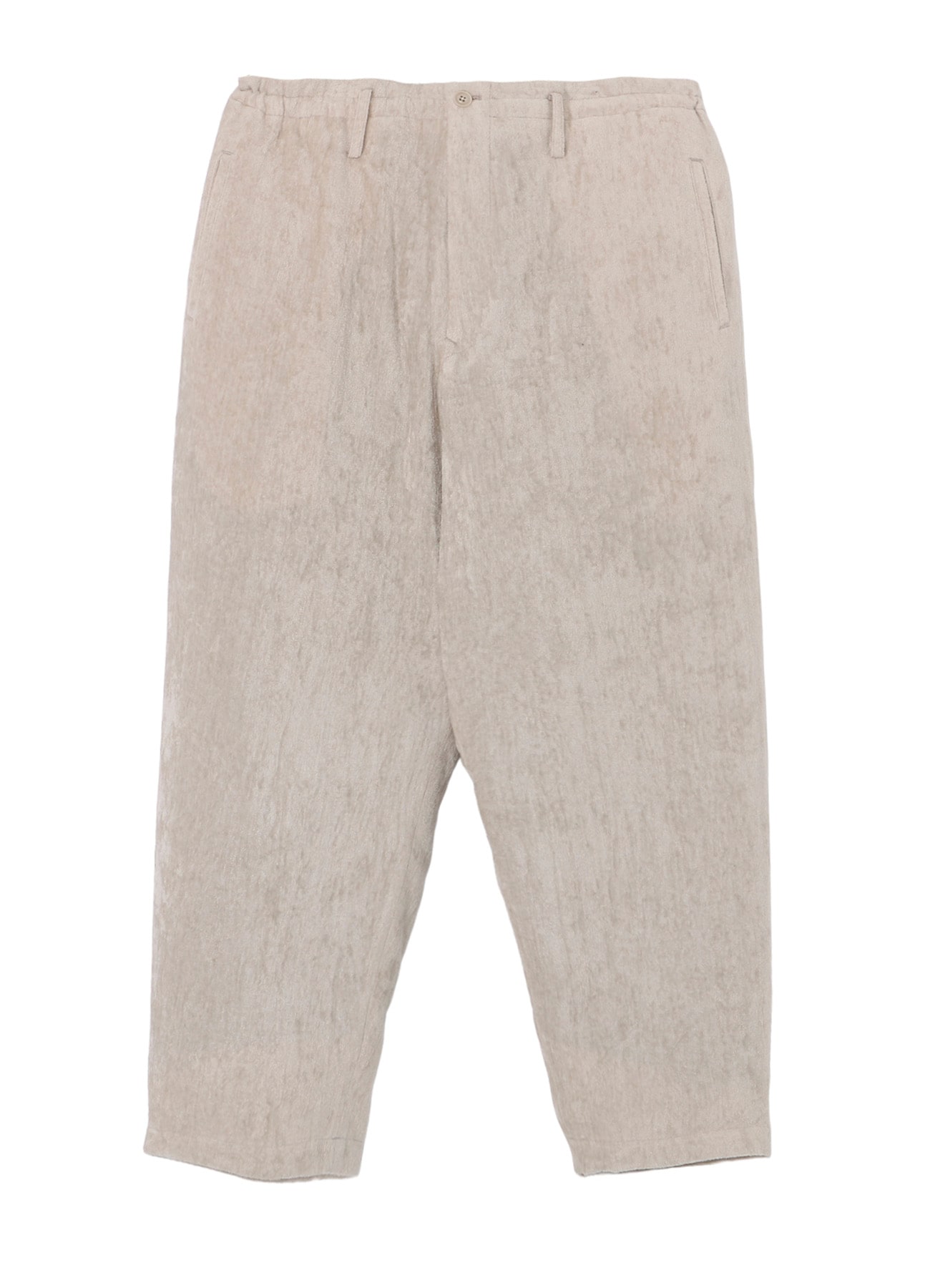 RAW LINEN VELVET ONE SIDE POCKET PANTS WITH LINER