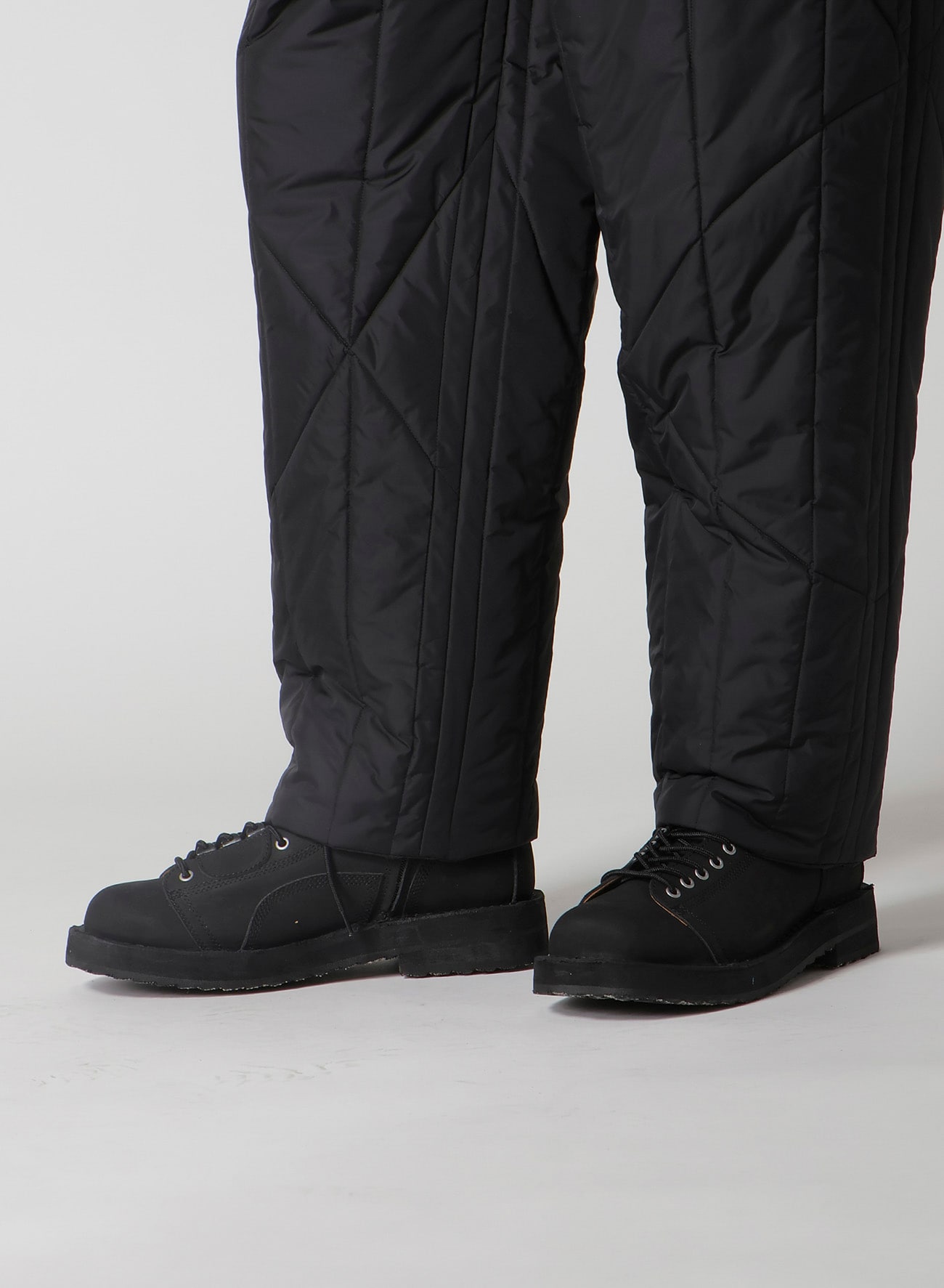 NAVY WOOL GABARDINE ONE SIDE PKT PANTS WITH LINER
