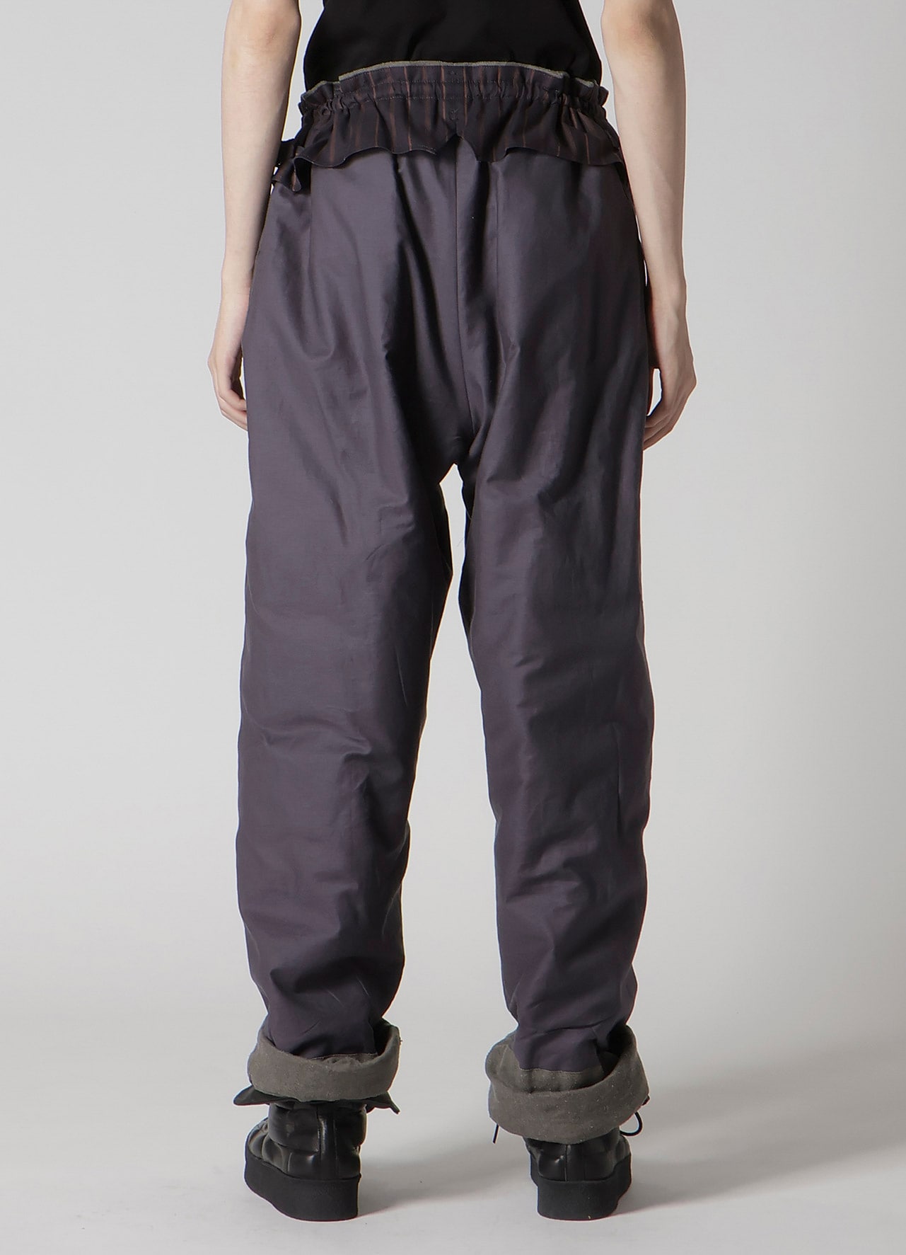 SILK LINEN KNEE TAB PADDED PANTS