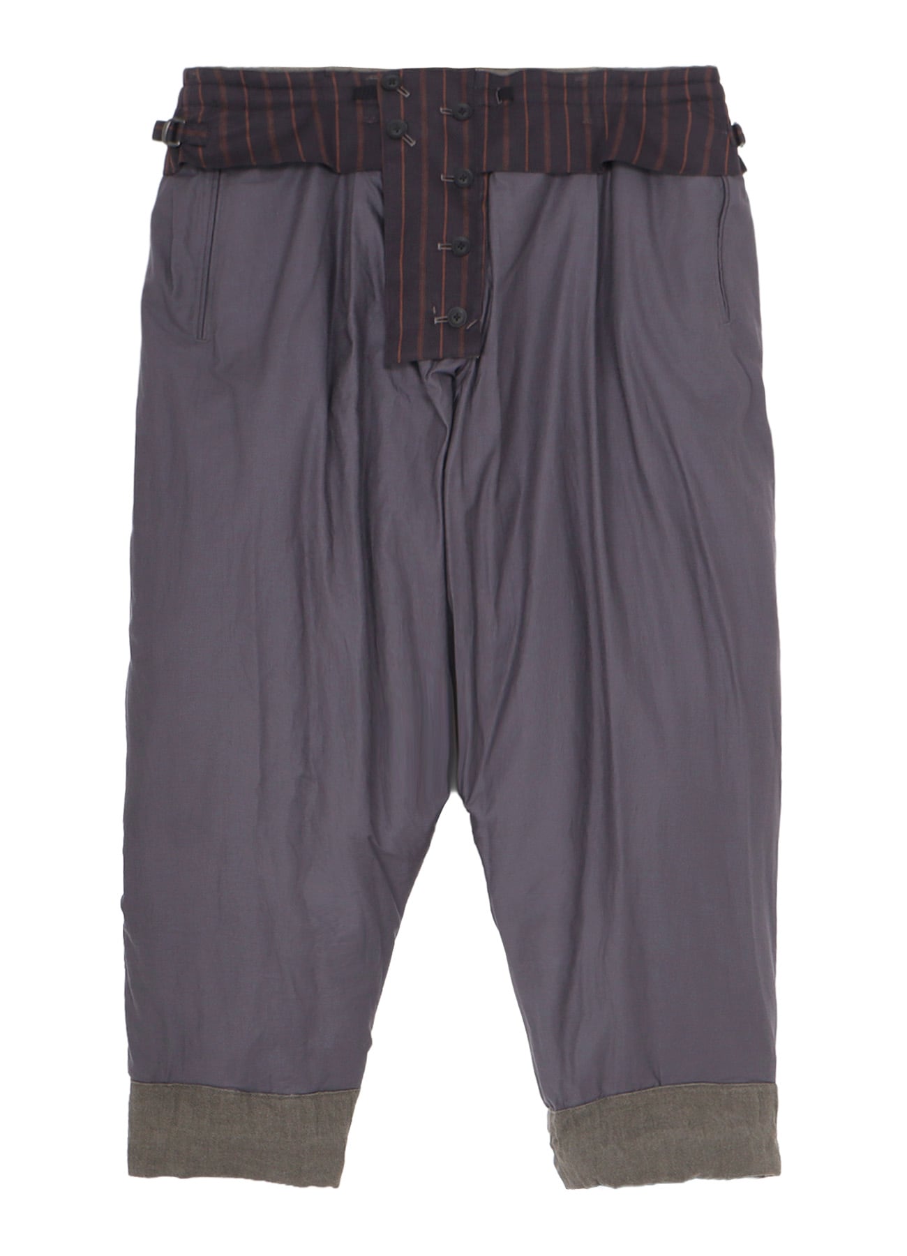 SILK LINEN KNEE TAB PADDED PANTS