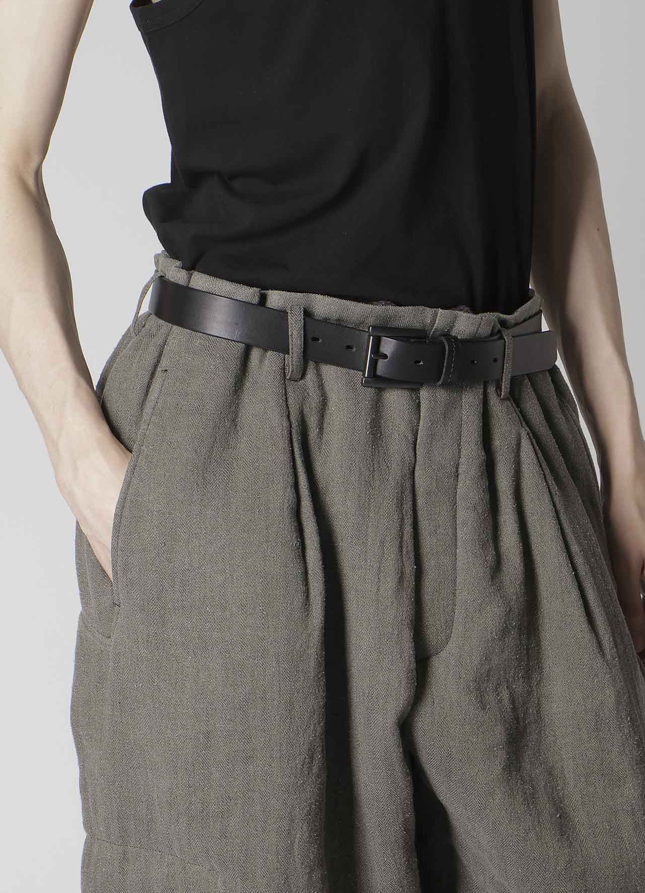 SILK LINEN KNEE TAB PADDED PANTS