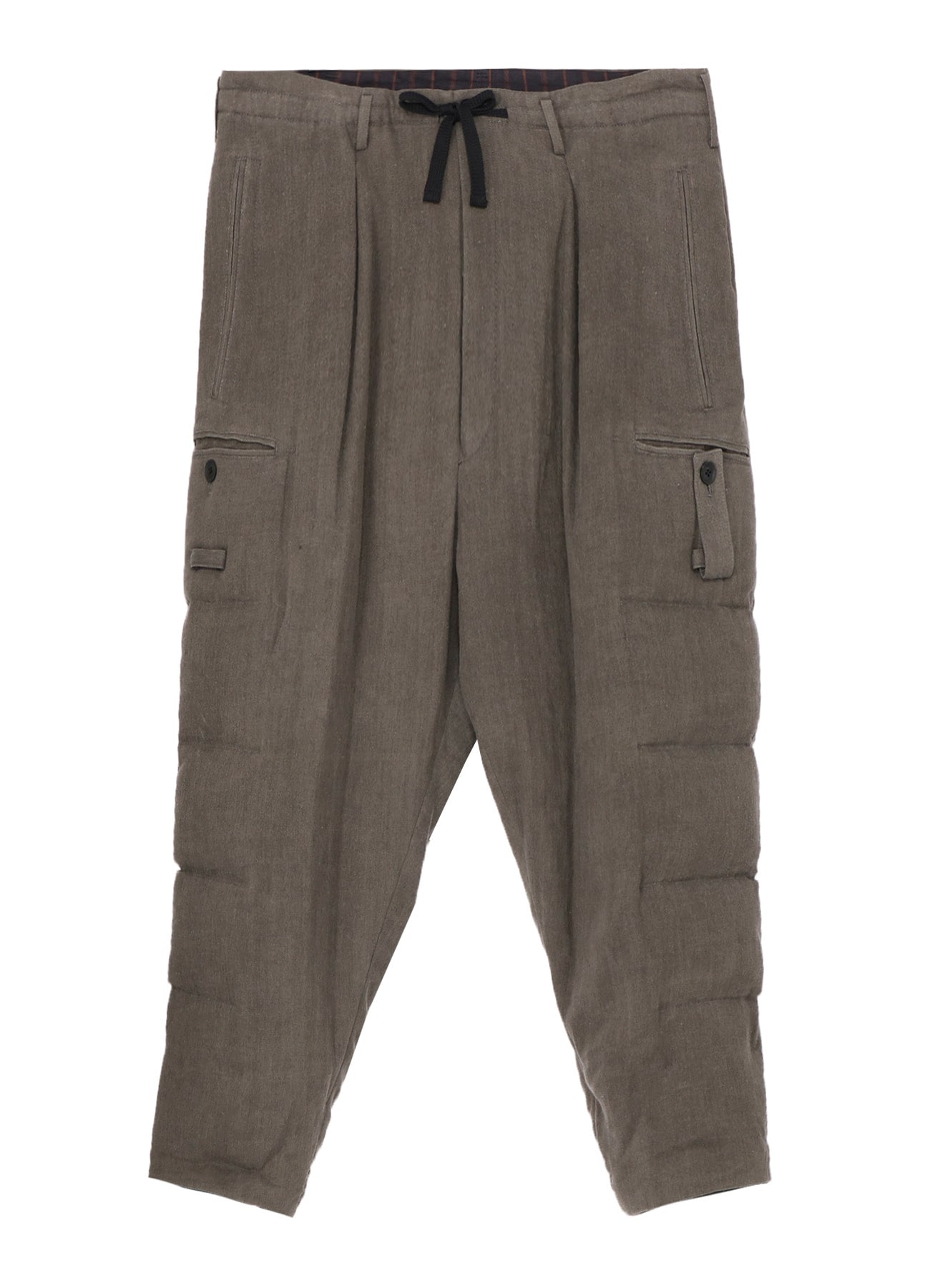 SILK LINEN INKED KNEE TAB PADDED PANTS