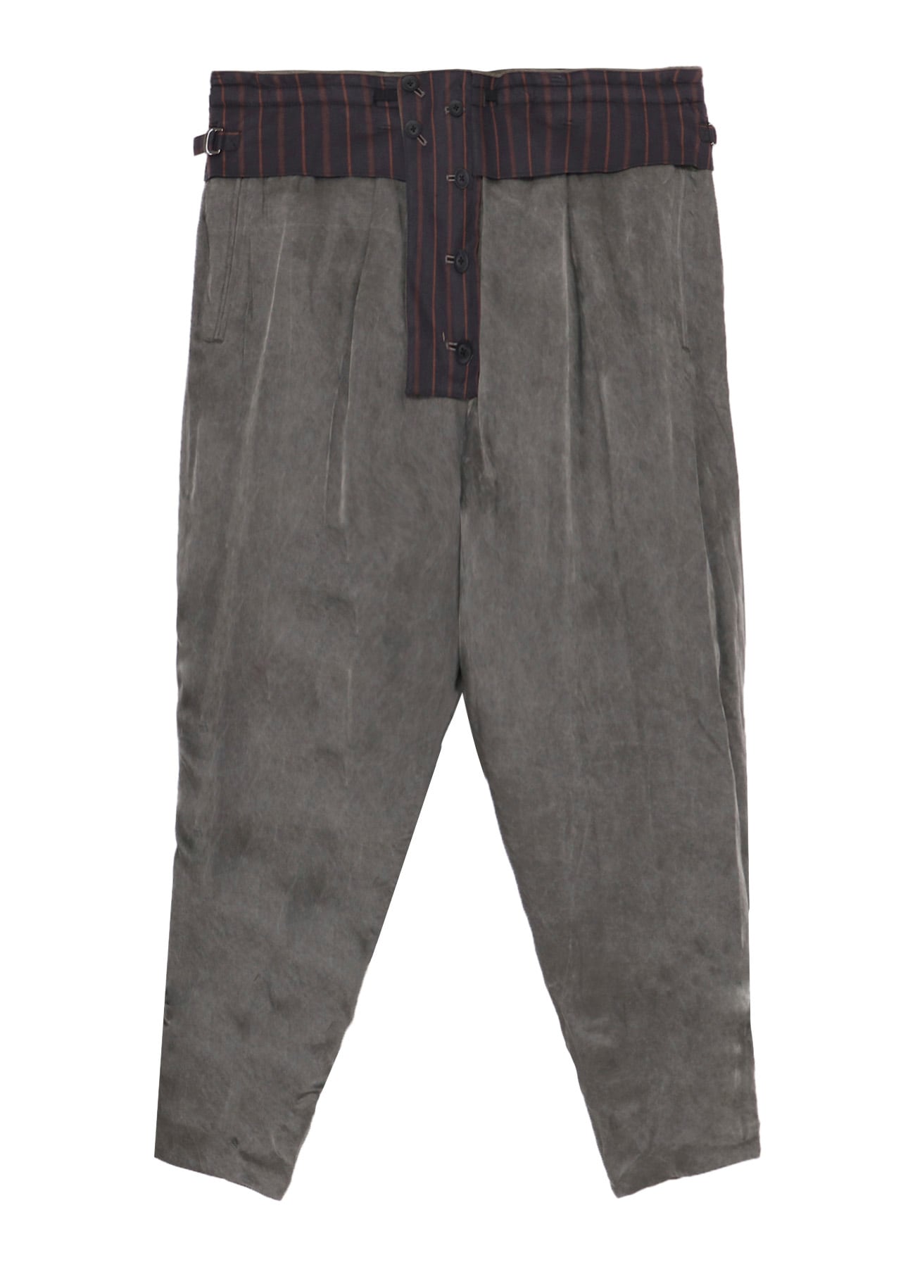 SILK LINEN INKED KNEE TAB PADDED PANTS