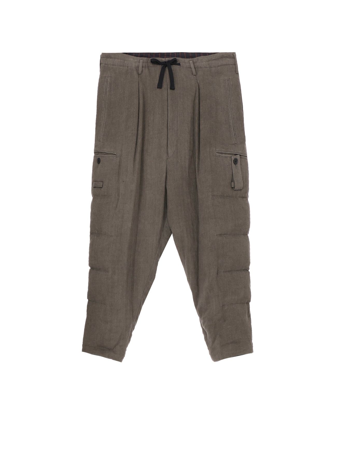 SILK LINEN INKED KNEE TAB PADDED PANTS