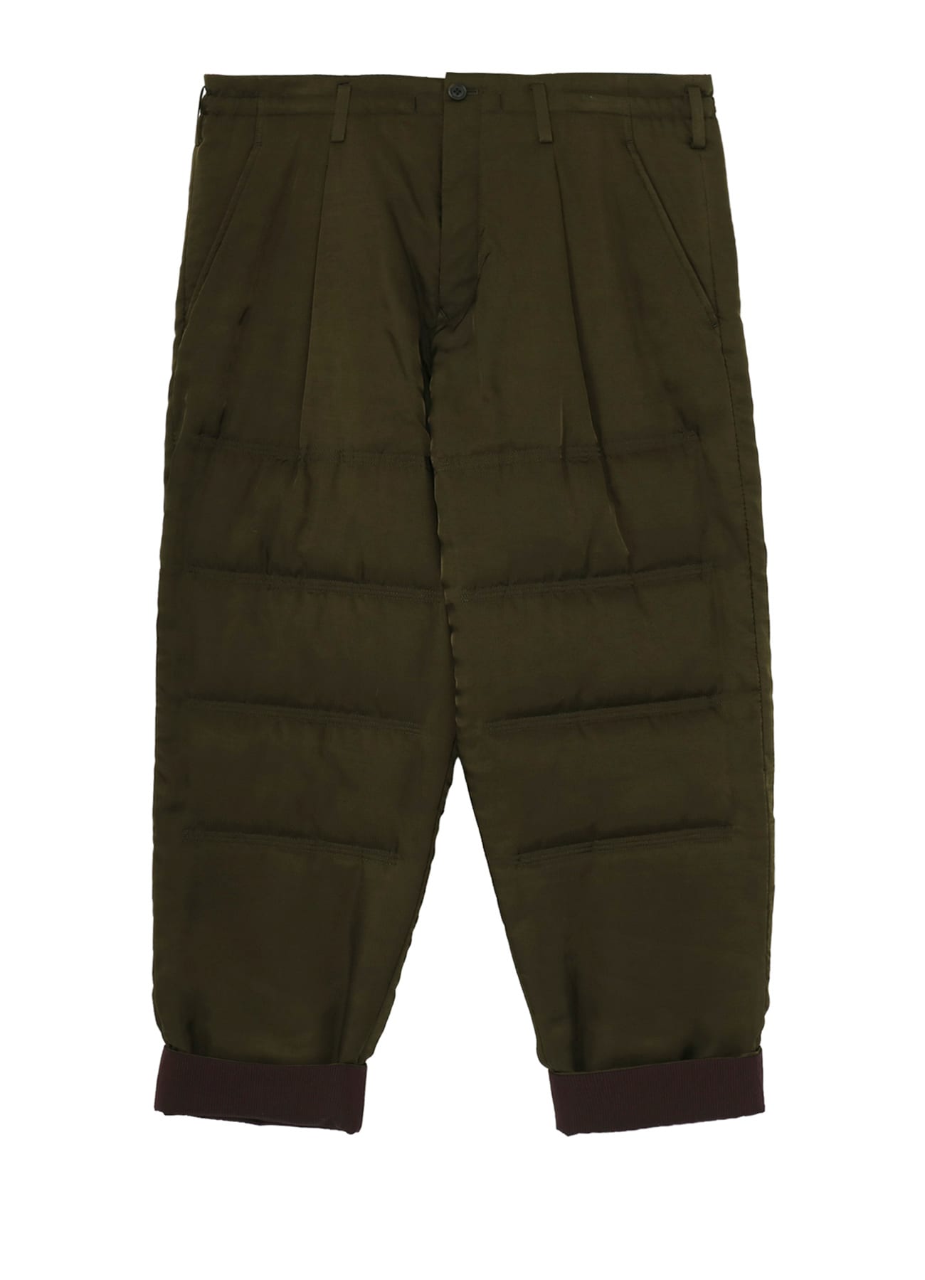 KHAKI CU TWILL TUCK PADDED PANTS
